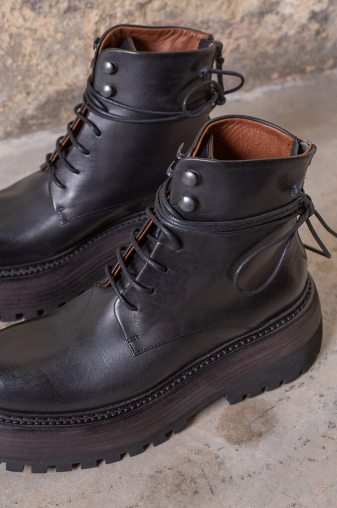 Marsèll Quadrarmato Lace Up Ankle Boots MW6130 Black
