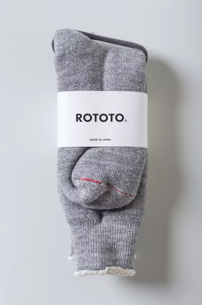 Rototo Rototo Socks Double Face Medium Gray