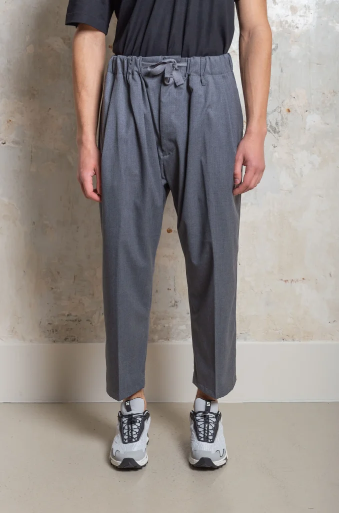 Sillage - Baggy Trousers Twill Gray - Rendez-vous Store