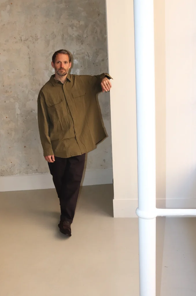 Casey Casey - Volume Shirt Paper Cot Light Khaki - Rendez-vous Store