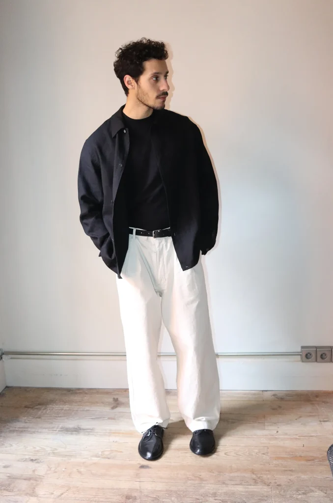 Still By Hand - Paper Mixed Shirt Jacket Black - Rendez-vous