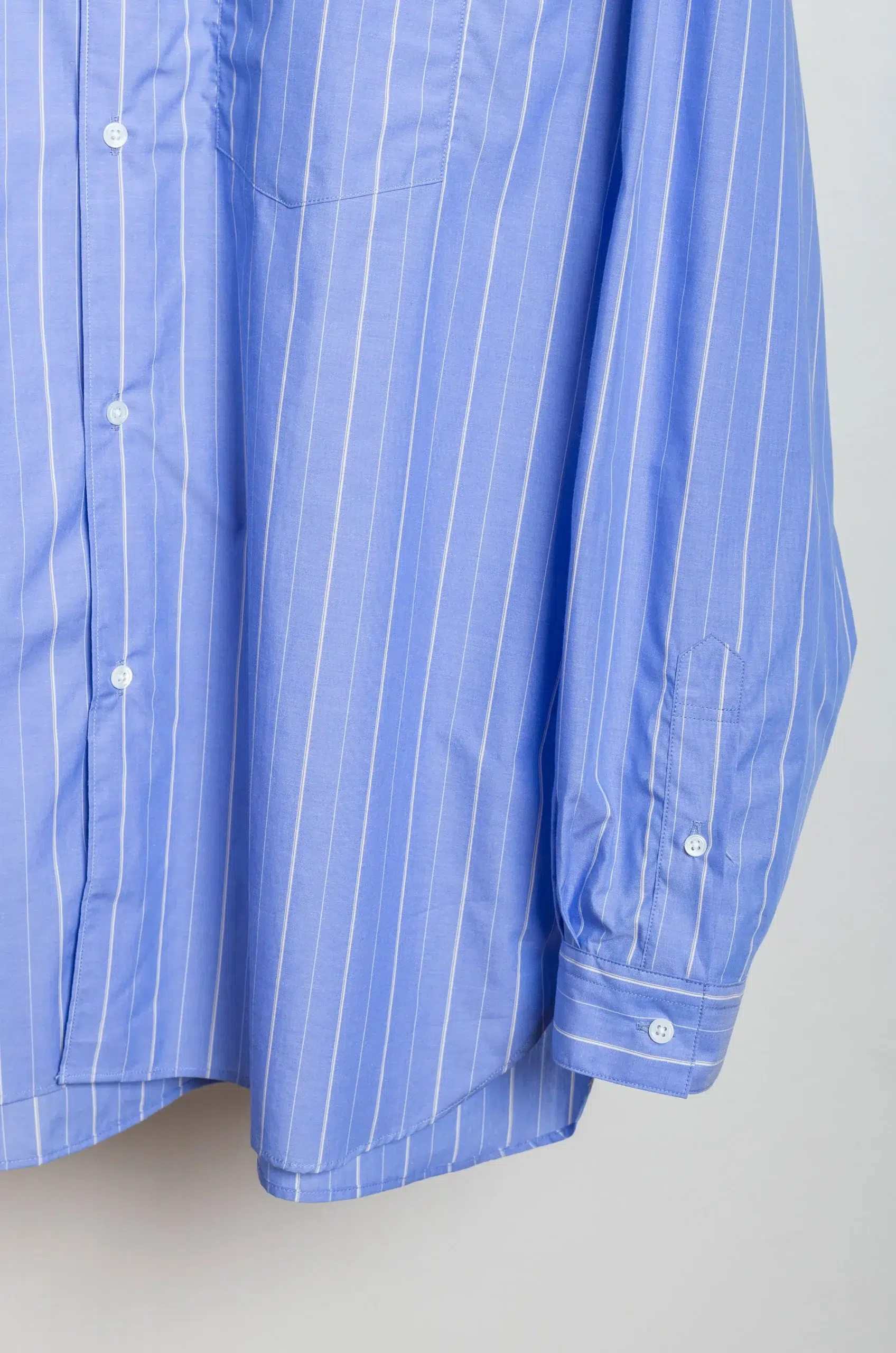 Still By Hand - Regular Collar Shirt SH00221OS - Blue Stripe