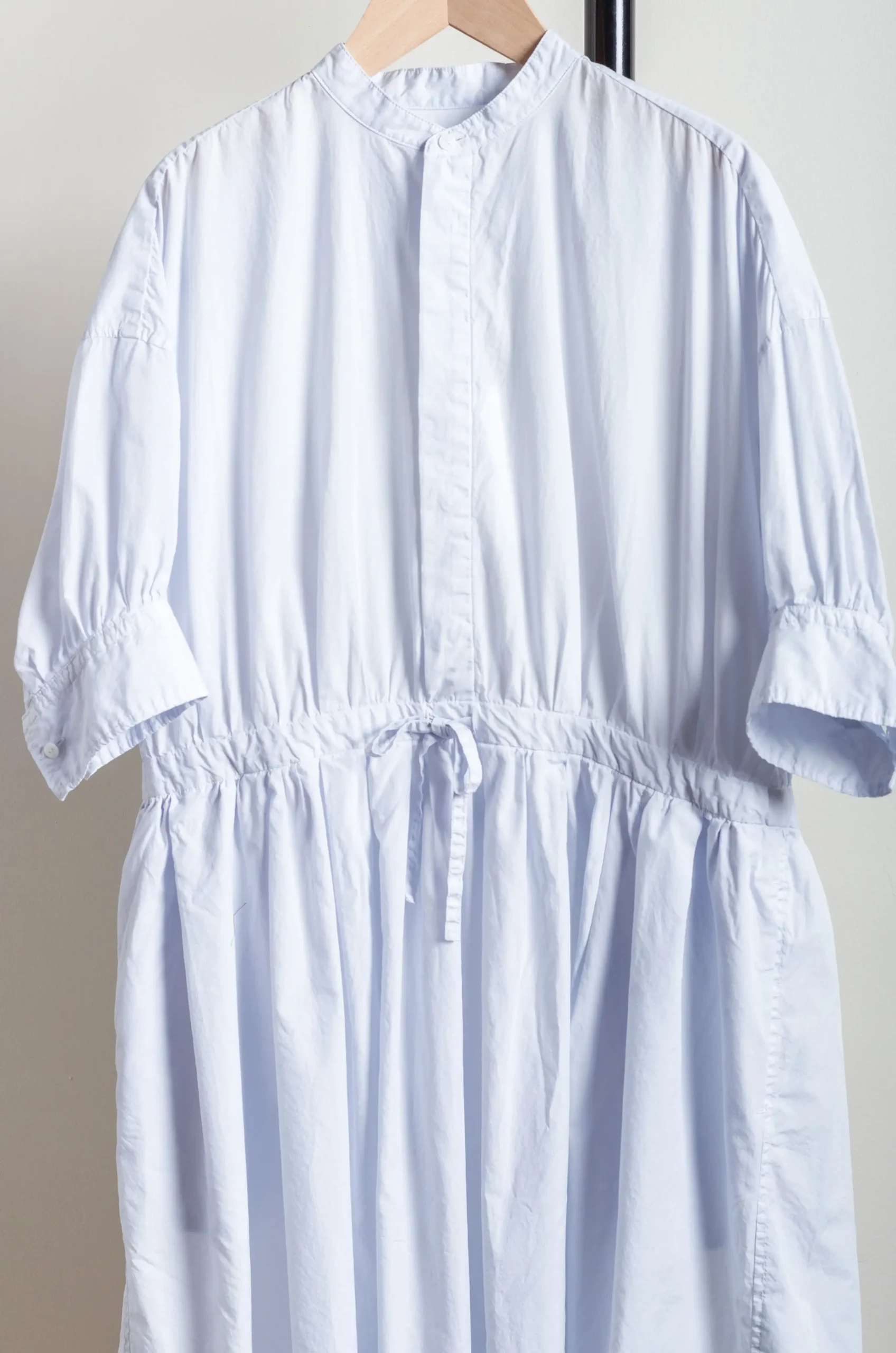 Toujours - Half Bishop Sleeve String Dress Smoke Saxe Blue