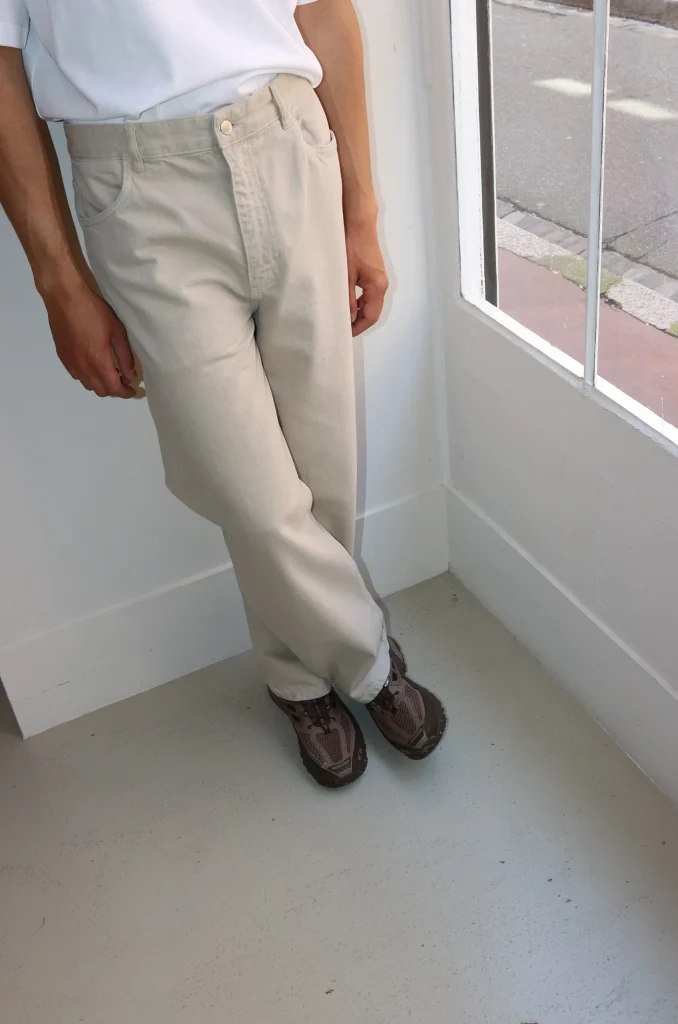 【STUDIO NICHOLSON】GARMENT DYED PANT Studio Nicholson Paolo Garment Dye Denim Pants Fawn