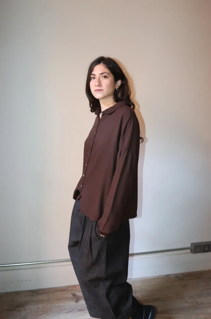 Album Di Famiglia Short Collar Shirt TVC Coffee