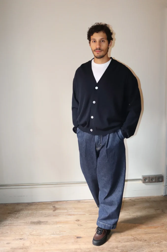 Studio Nicholson PARR SNM-1200 Knit Cardigan Darkest Navy