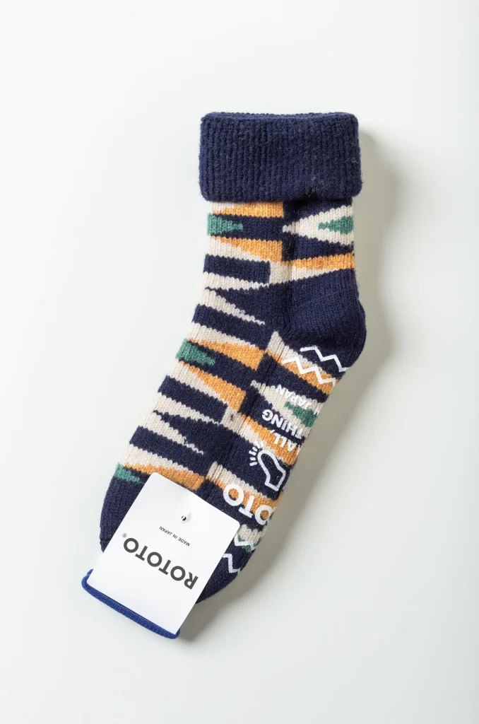 Rototo Rototo Merino Lambs Socks R1546 Navy