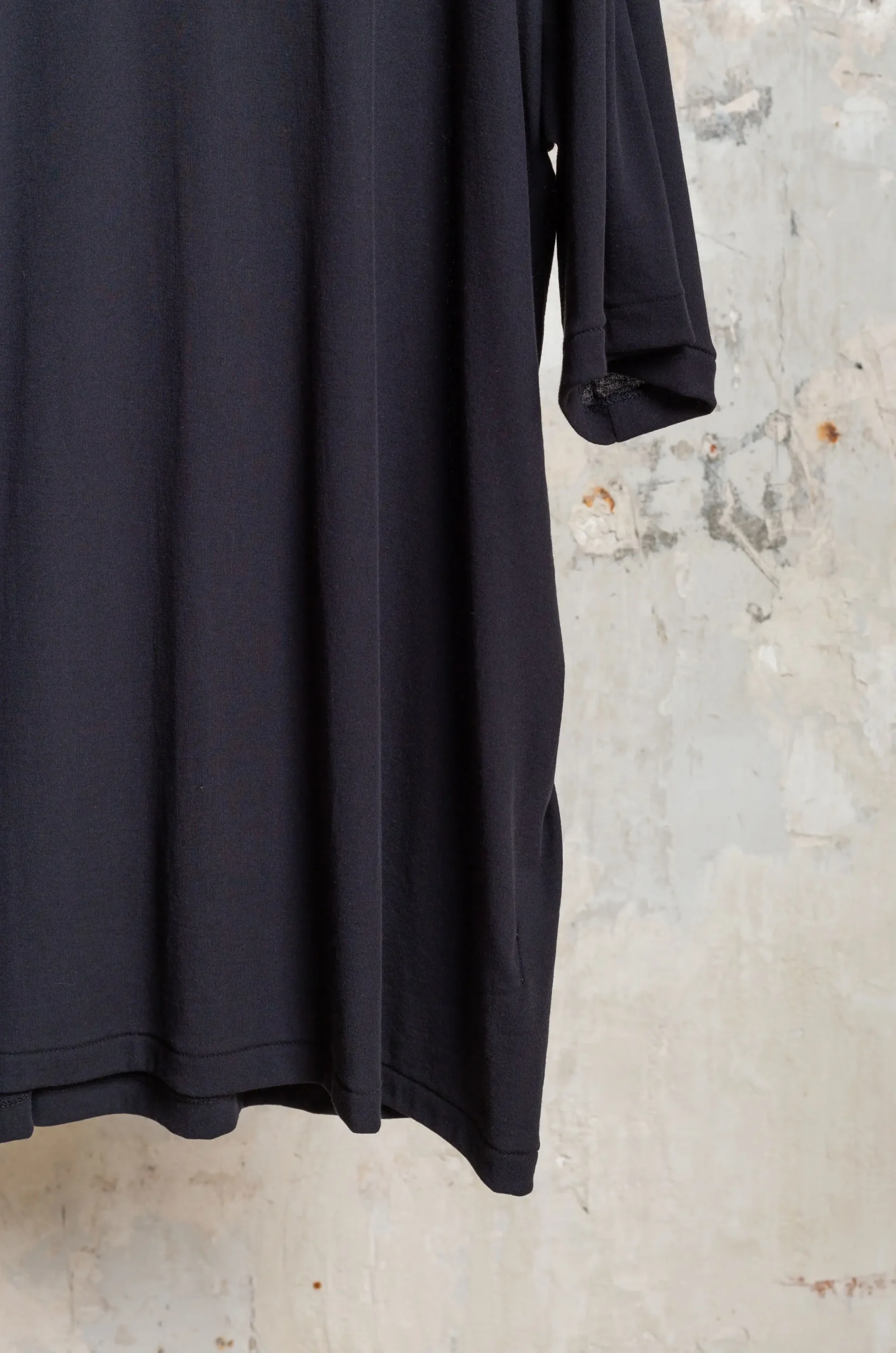 BABACO - Twisted Cotton Loose T-Shirt BA01-CR50 - Black