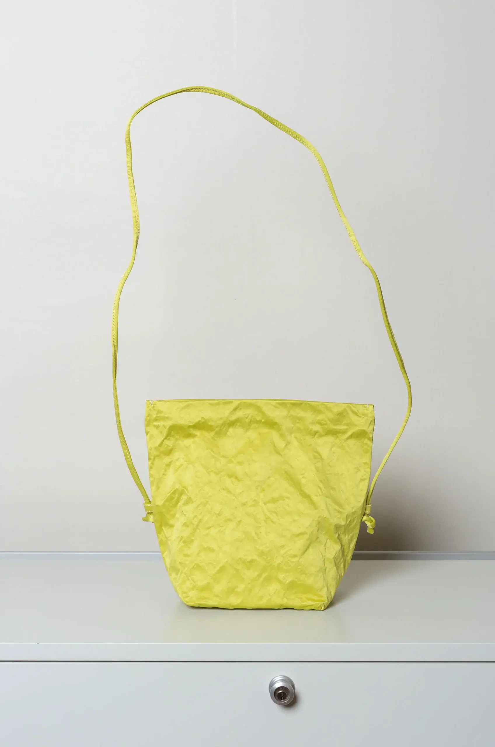 Zilla - Satin Medium Shoulder Bag - Lemon