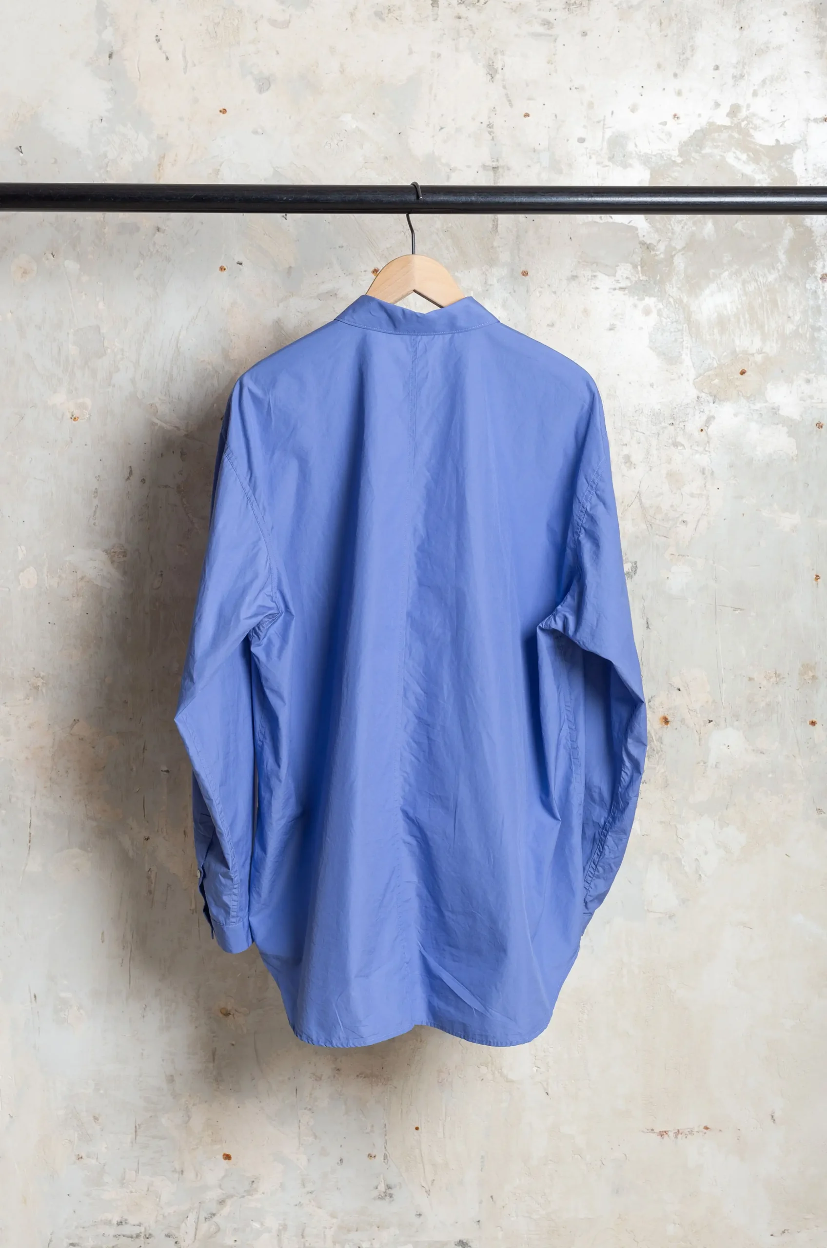 ATON WOMEN WASHED SHIRT SUVIN BROAD SAX