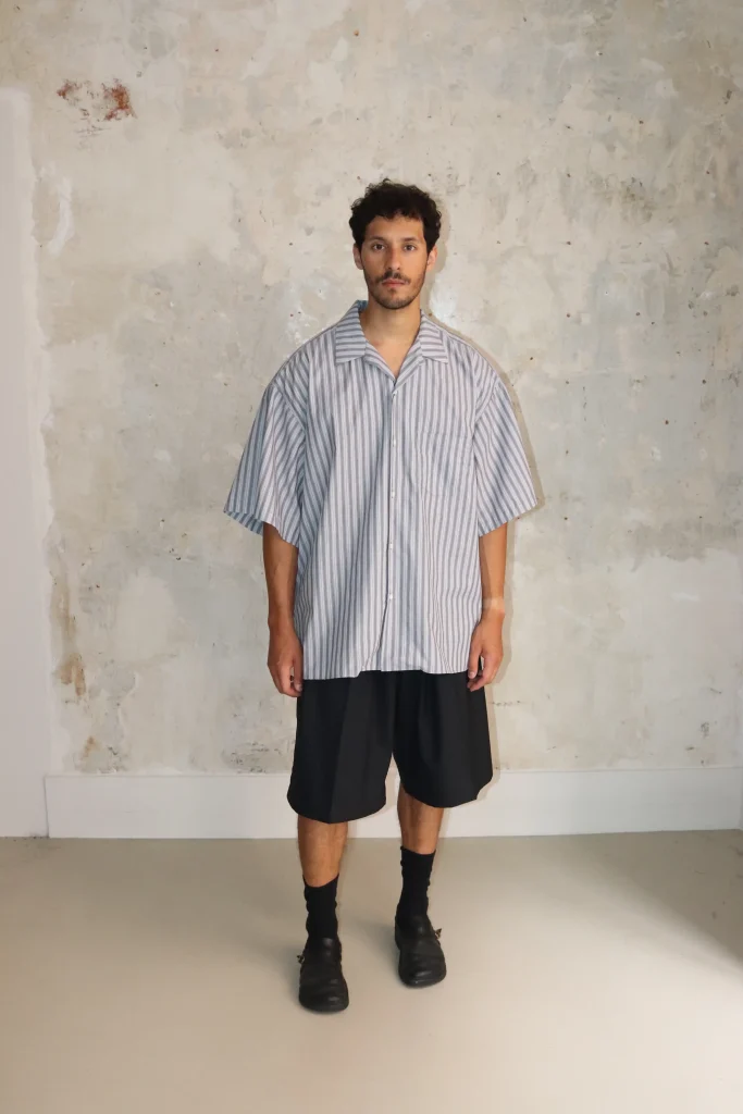 Sillage Re-engineered Overshirt Short Sleeve Dead Stock Gray
