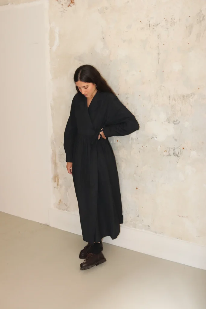 Casey Casey Colette Dress Taffeta 25FR540 Black