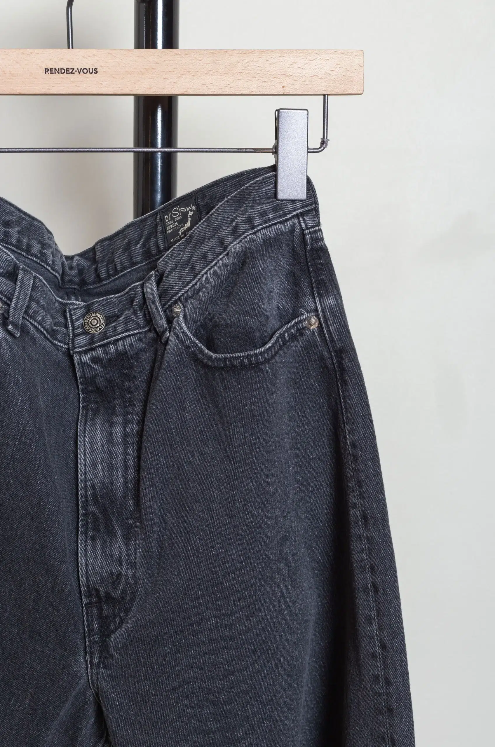 Orslow - UNISEX 101 DAD'S FIT DENIM PANT 01-1010W-D61S - Black Denim Stone