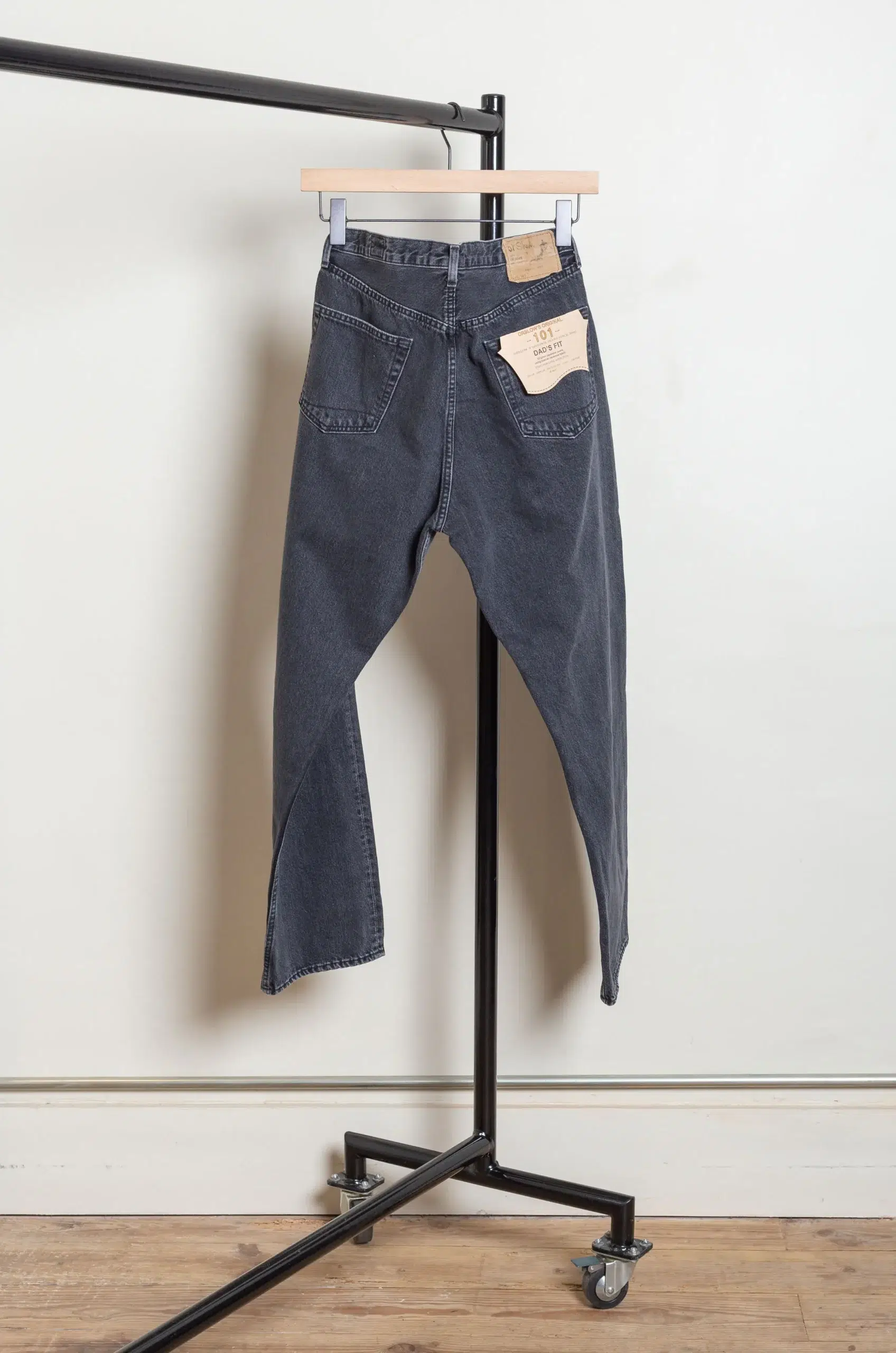 Orslow - UNISEX 101 DAD'S FIT DENIM PANT 01-1010W-D61S - Black Denim Stone