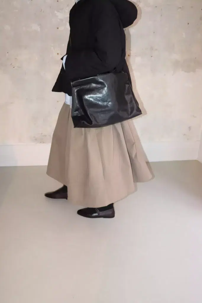 Bea Mombaers bags - SHOPPER MIDI Tumbled BLACK