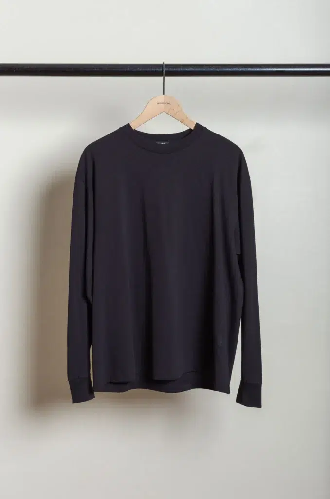 COMOLI 2024SS ロンT　サイズ3 Comoli - COTTON JERSEY LONG SLEEVE T-SHIRT - BLACK