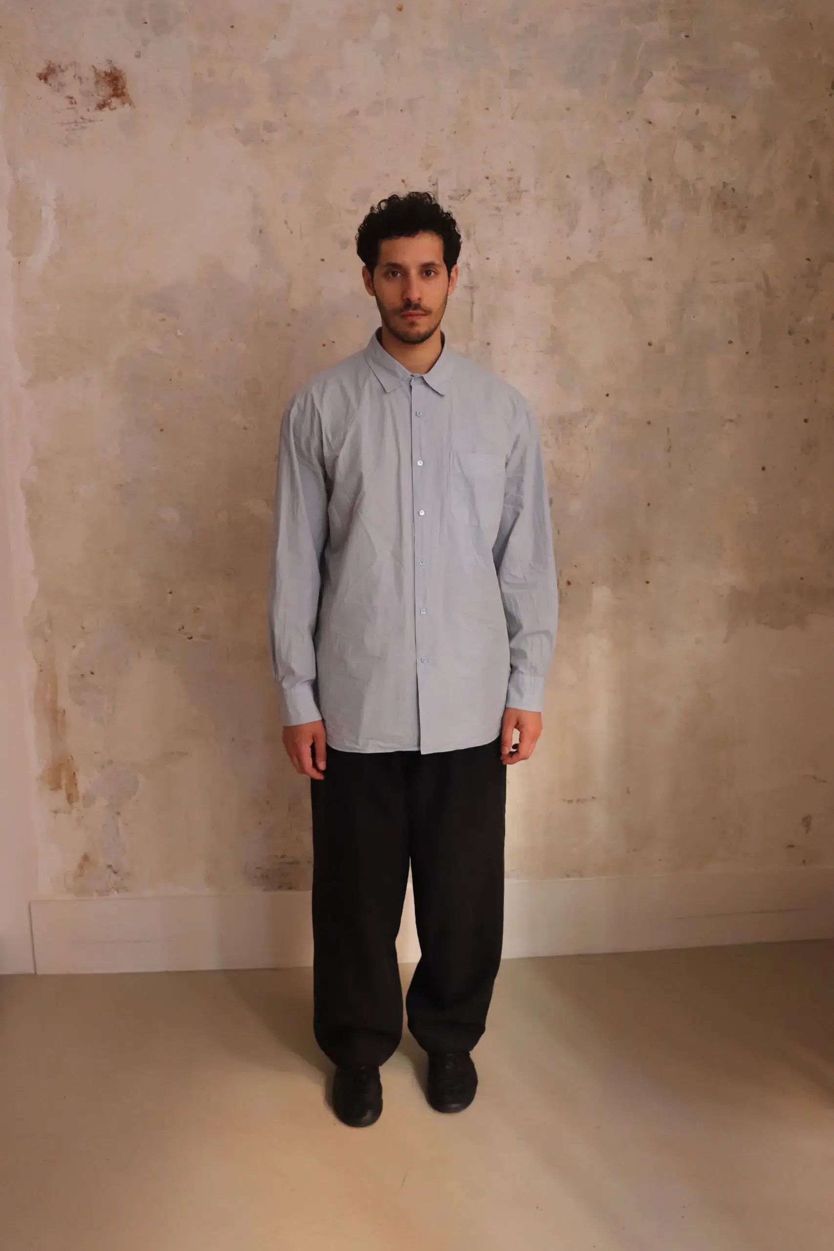 Yoko Sakamoto - REGULAR COLLAR SHIRT - SKY BLUE