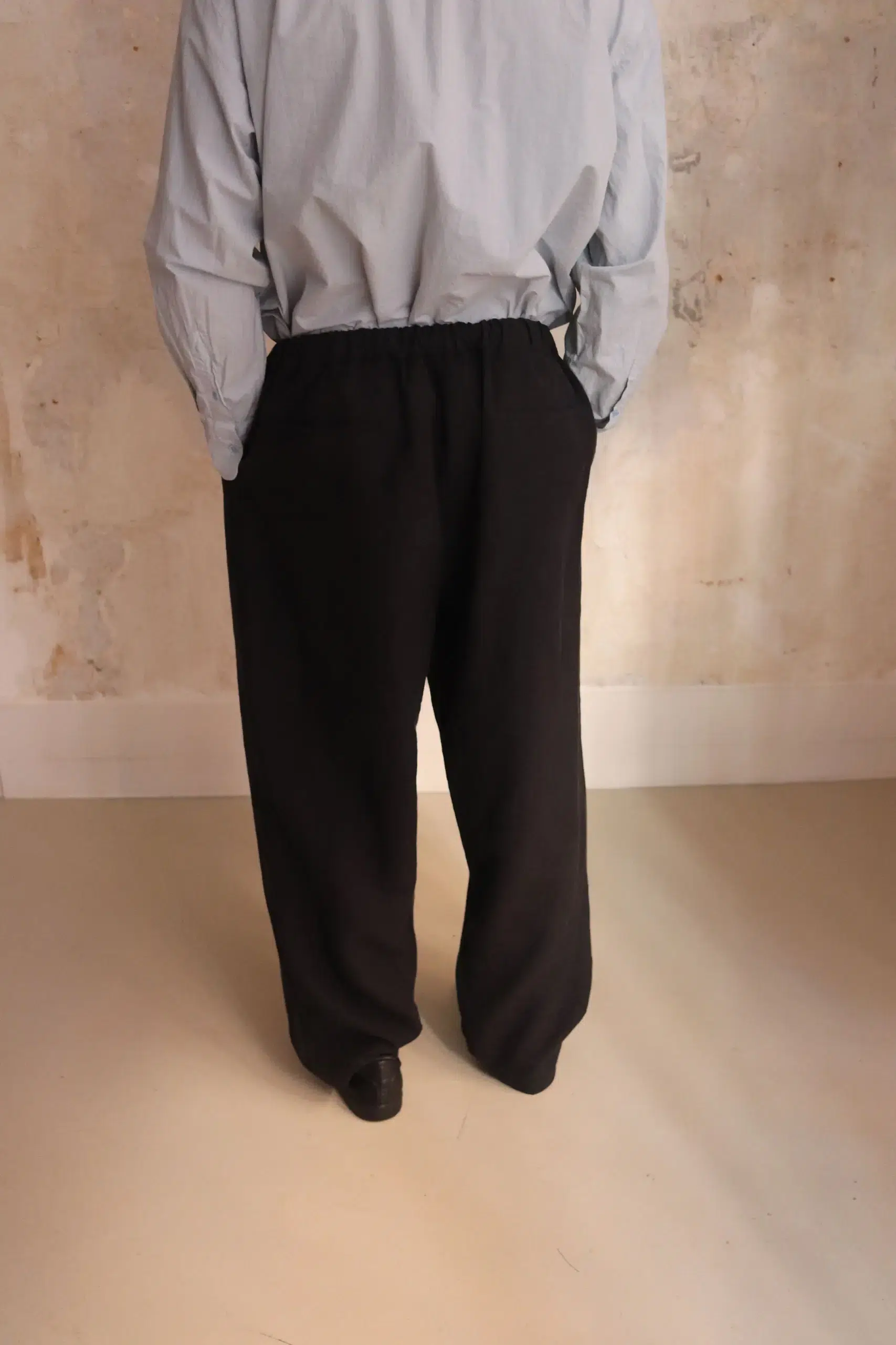 Yoko Sakamoto - WIDE EASY PANTS - BLACK