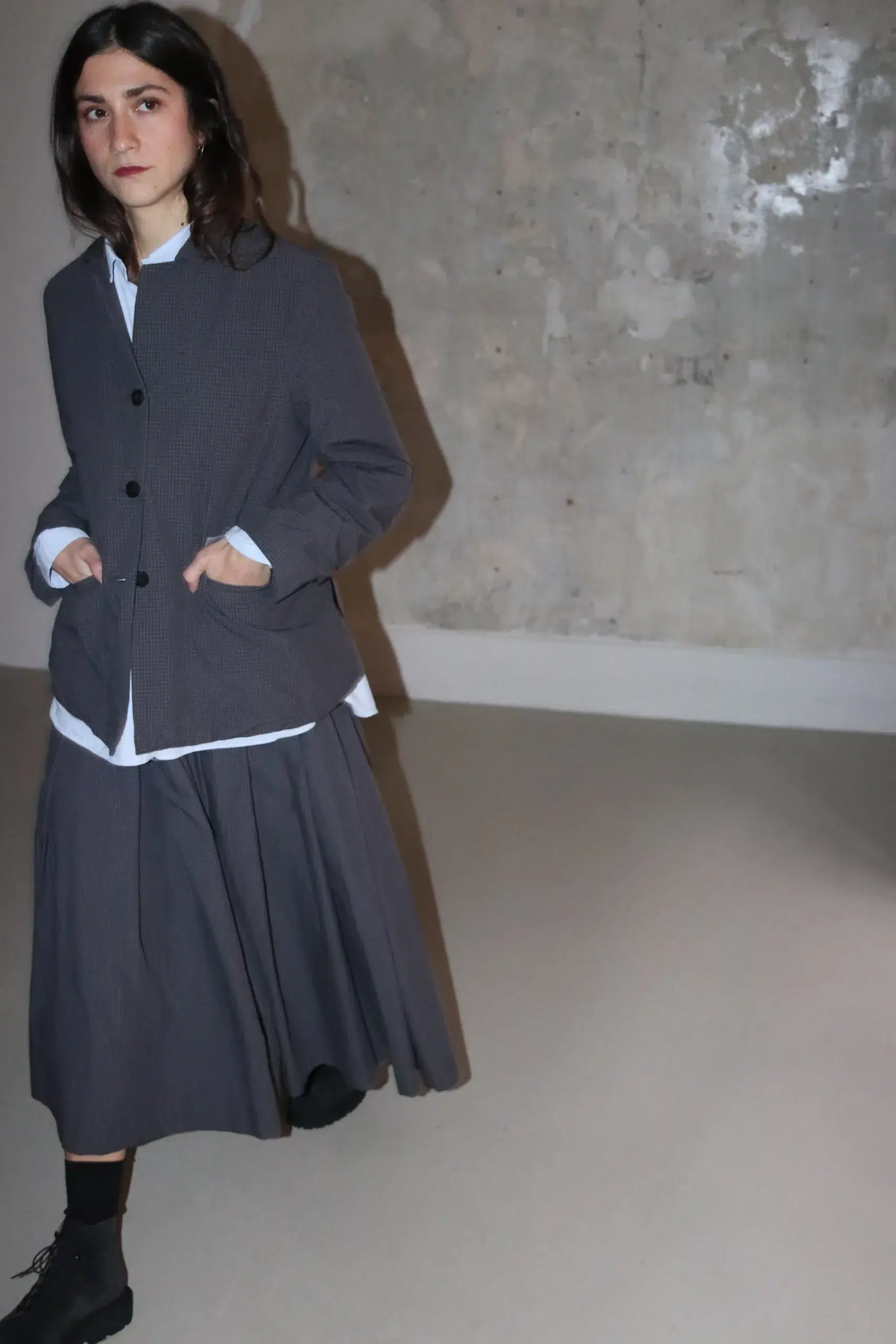 Bergfabel - MATILDE SKIRT BFWSK179/ K141 - GREY CHECK