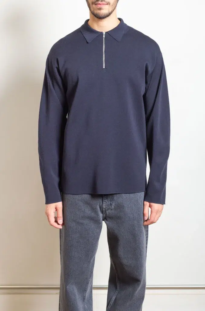 バトナー　32G SMOOTH WOOL POLO Men 32G SMOOTH WOOL POLO HALF ZIP - BATONER｜ONLINE STORE