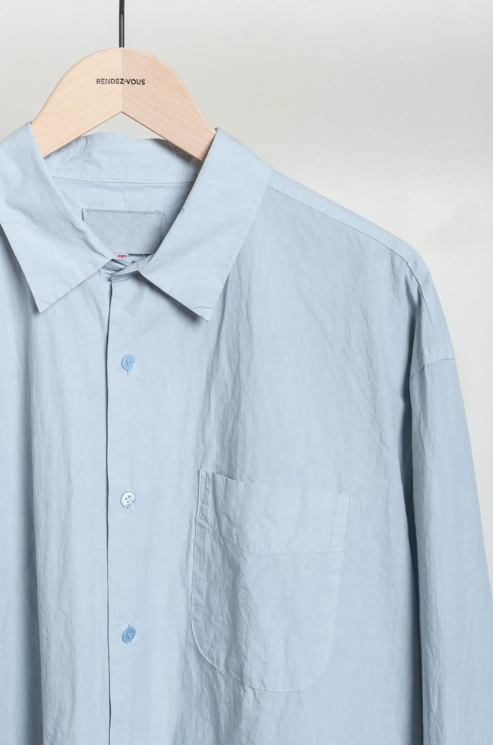 Yoko Sakamoto - REGULAR COLLAR SHIRT - SKY BLUE