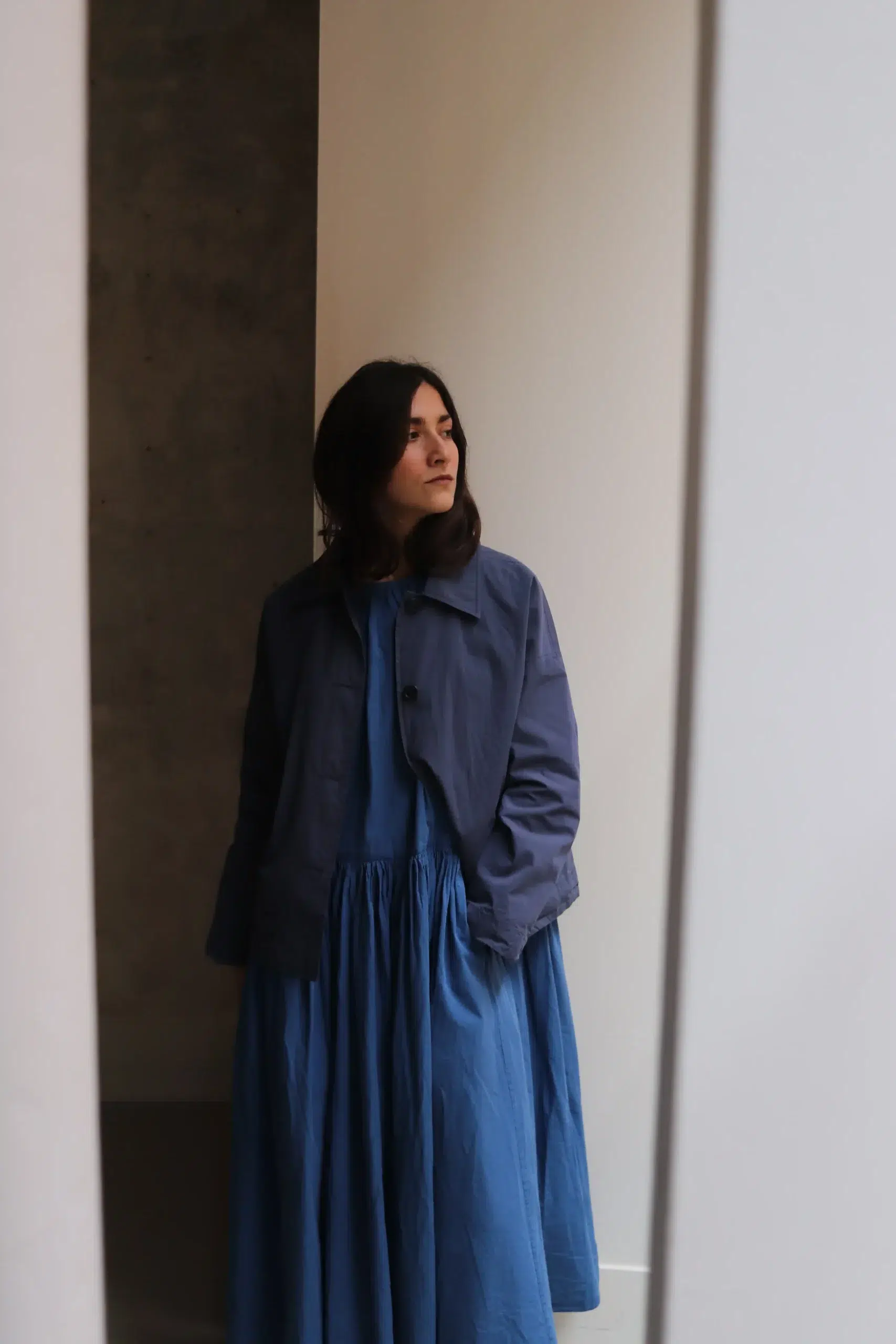 Casey Casey - JULIETTE JACKET TAFFCOT 26FV379 - BLUE