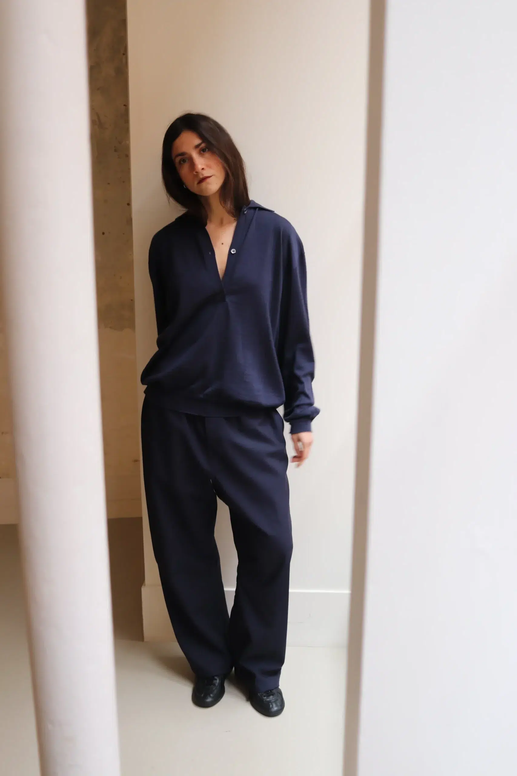 Sofie D'Hoore - MORSE Knitted Poloshirt - MIDNIGHT