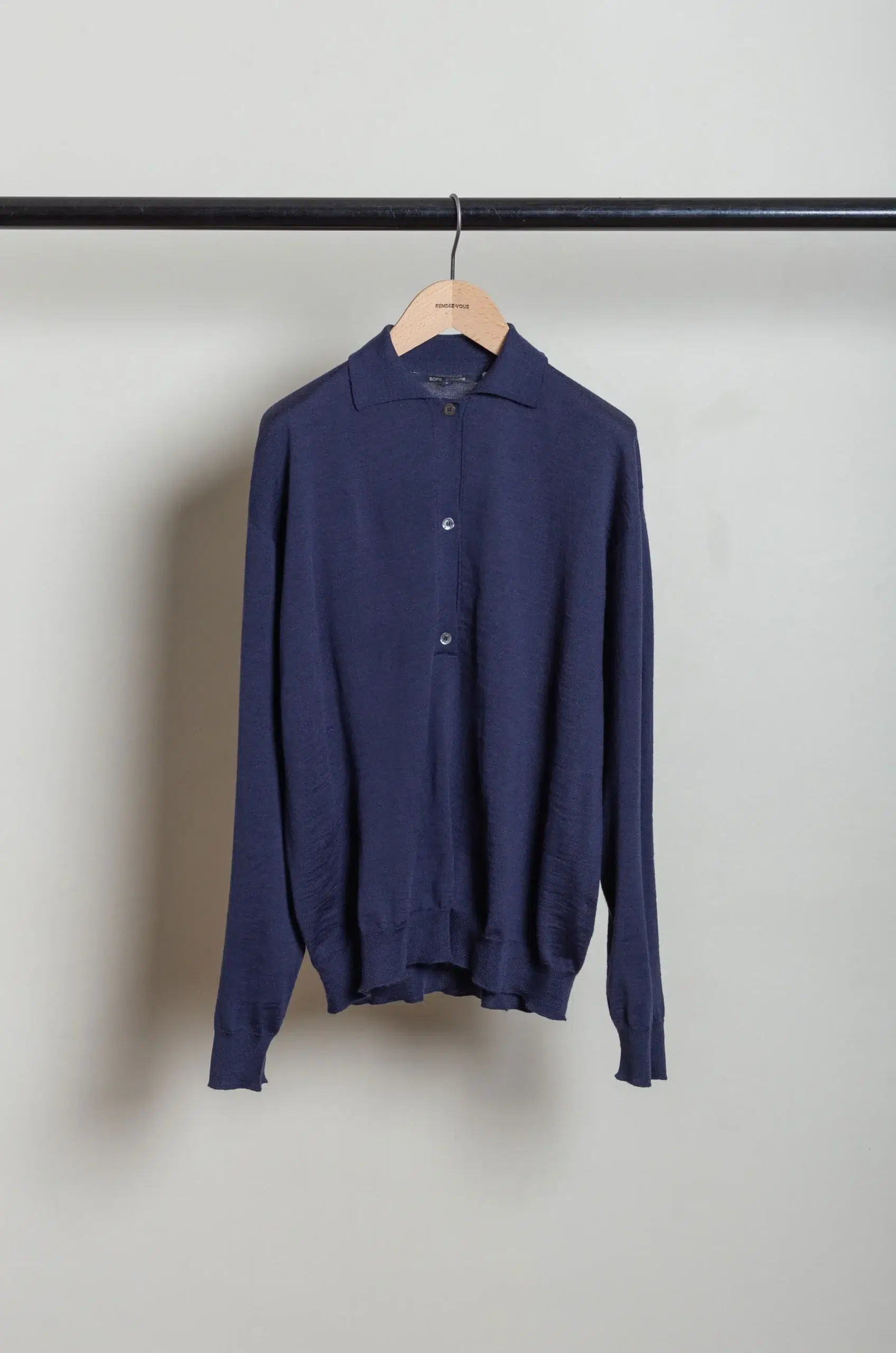 Sofie D'Hoore - MORSE Knitted Poloshirt - MIDNIGHT