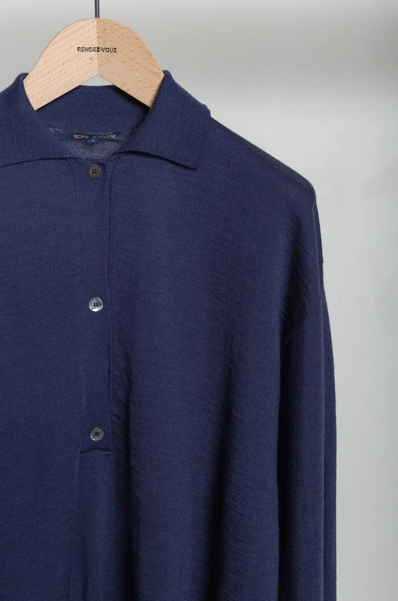 Sofie D'Hoore - MORSE Knitted Poloshirt - MIDNIGHT