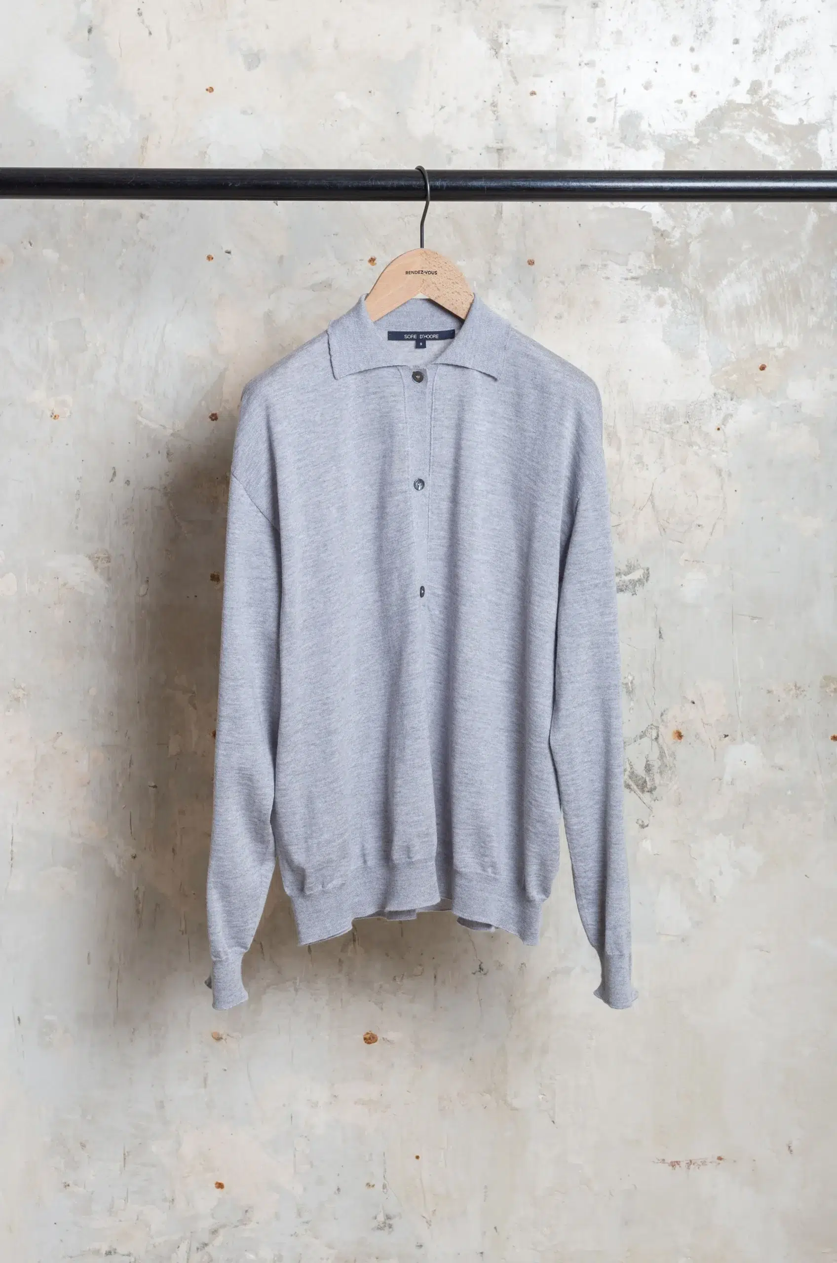 Sofie D'Hoore - MORSE Knitted Poloshirt - SILVER