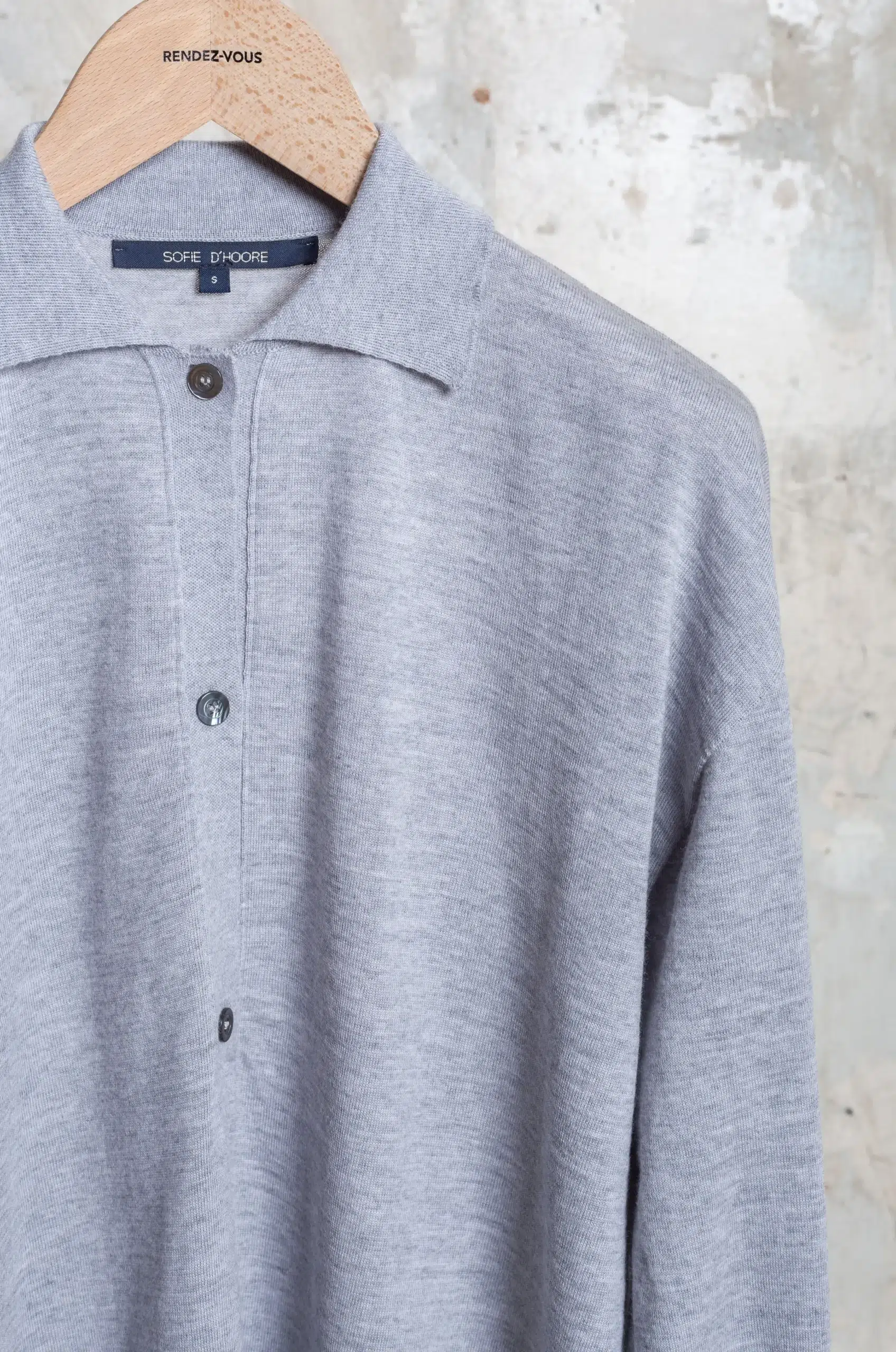 Sofie D'Hoore - MORSE Knitted Poloshirt - SILVER