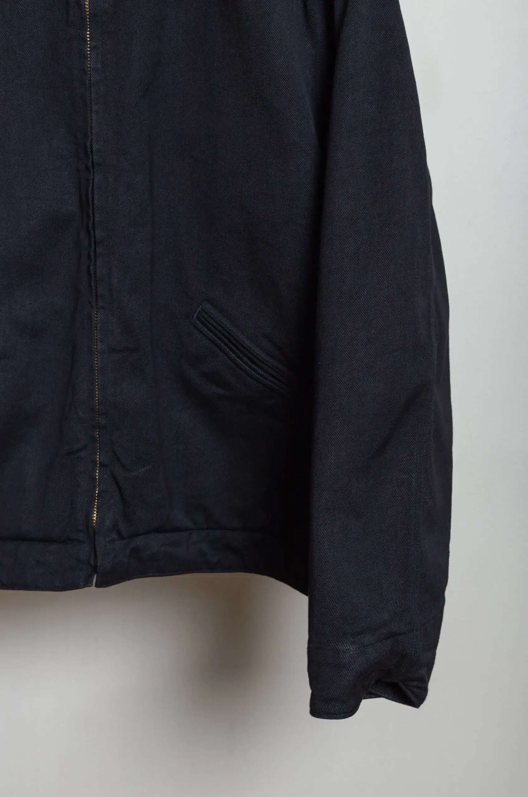 Comoli - DENIM ZIP SHORT JACKET D01-01001 - BLACK