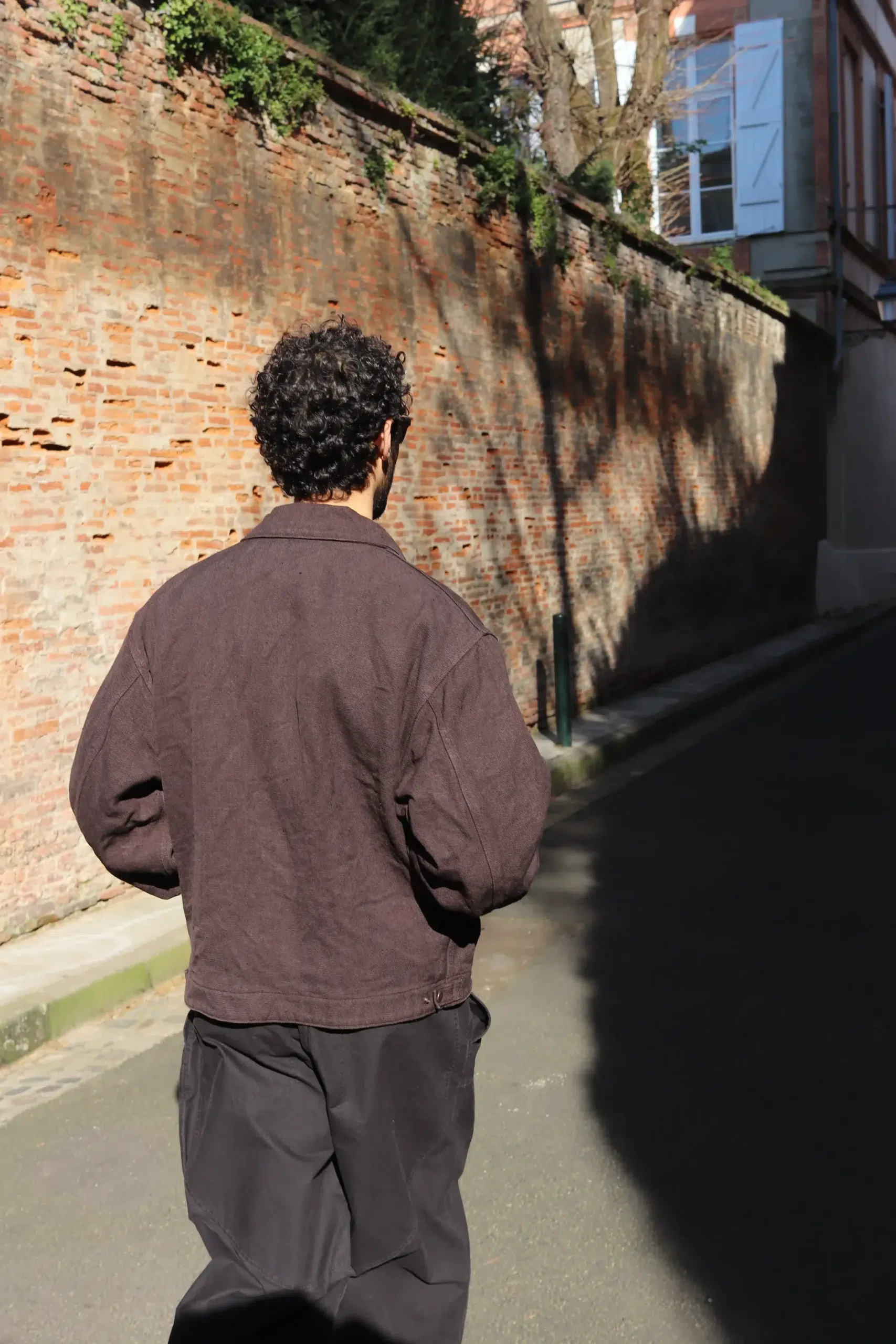 Comoli - Hemp Duck Zip Short Jacket D01-01028 - BROWN