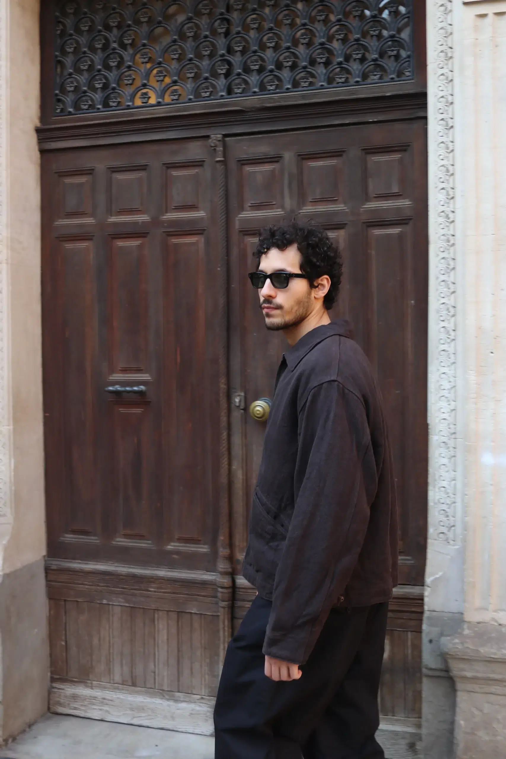 Comoli - Hemp Duck Zip Short Jacket D01-01028 - BROWN