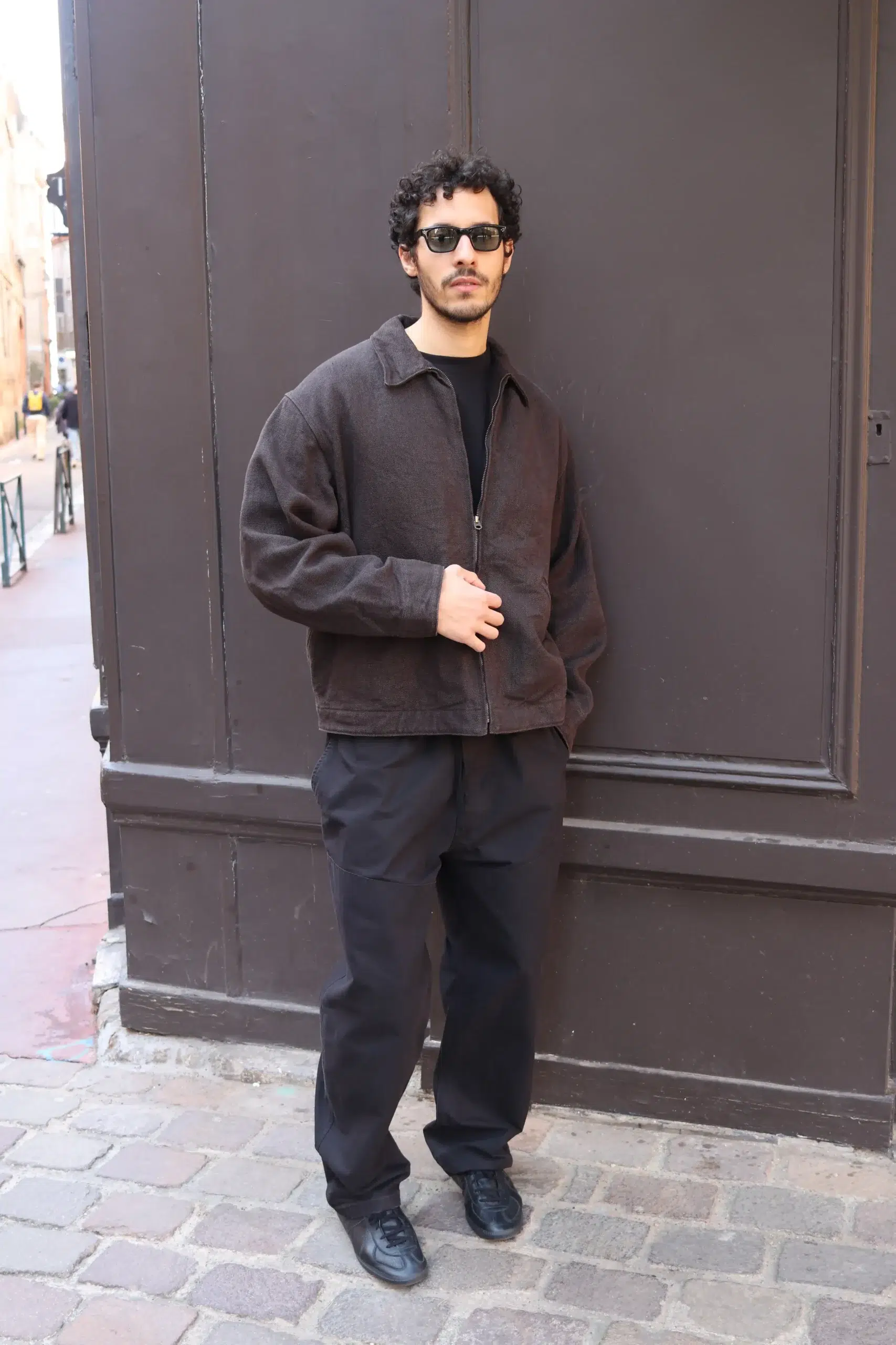 Comoli - Hemp Duck Zip Short Jacket D01-01028 - BROWN