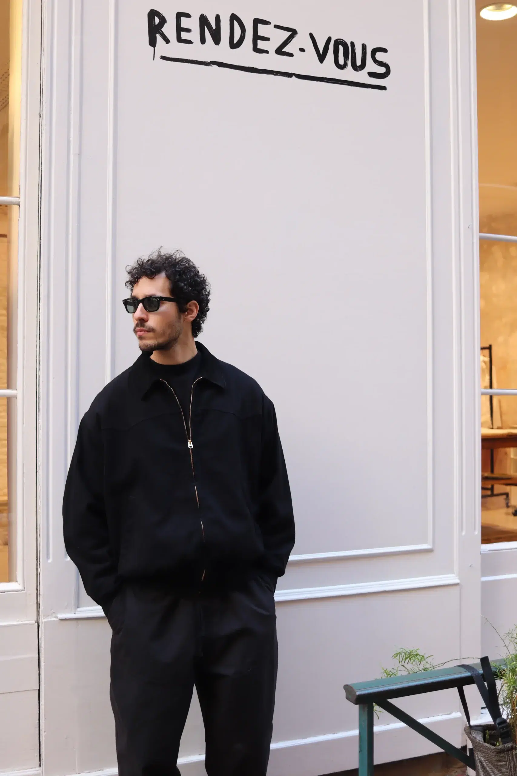 Comoli - Black Drill Zip Jacket D01-01030 - BLACK