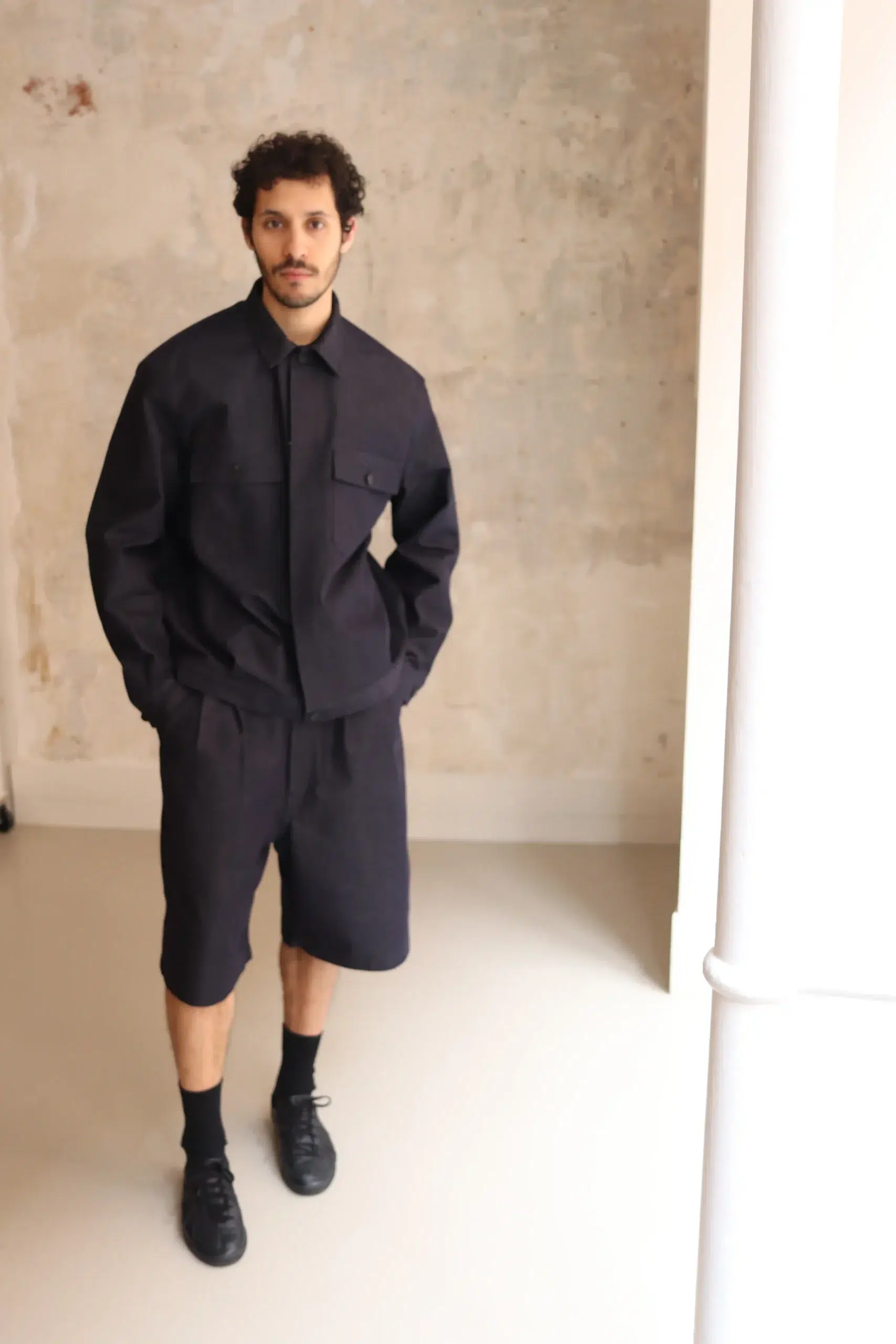 Comme Des Garçons Homme - MEN'S PANTS HQ-P008-051 - NAVY WHITE