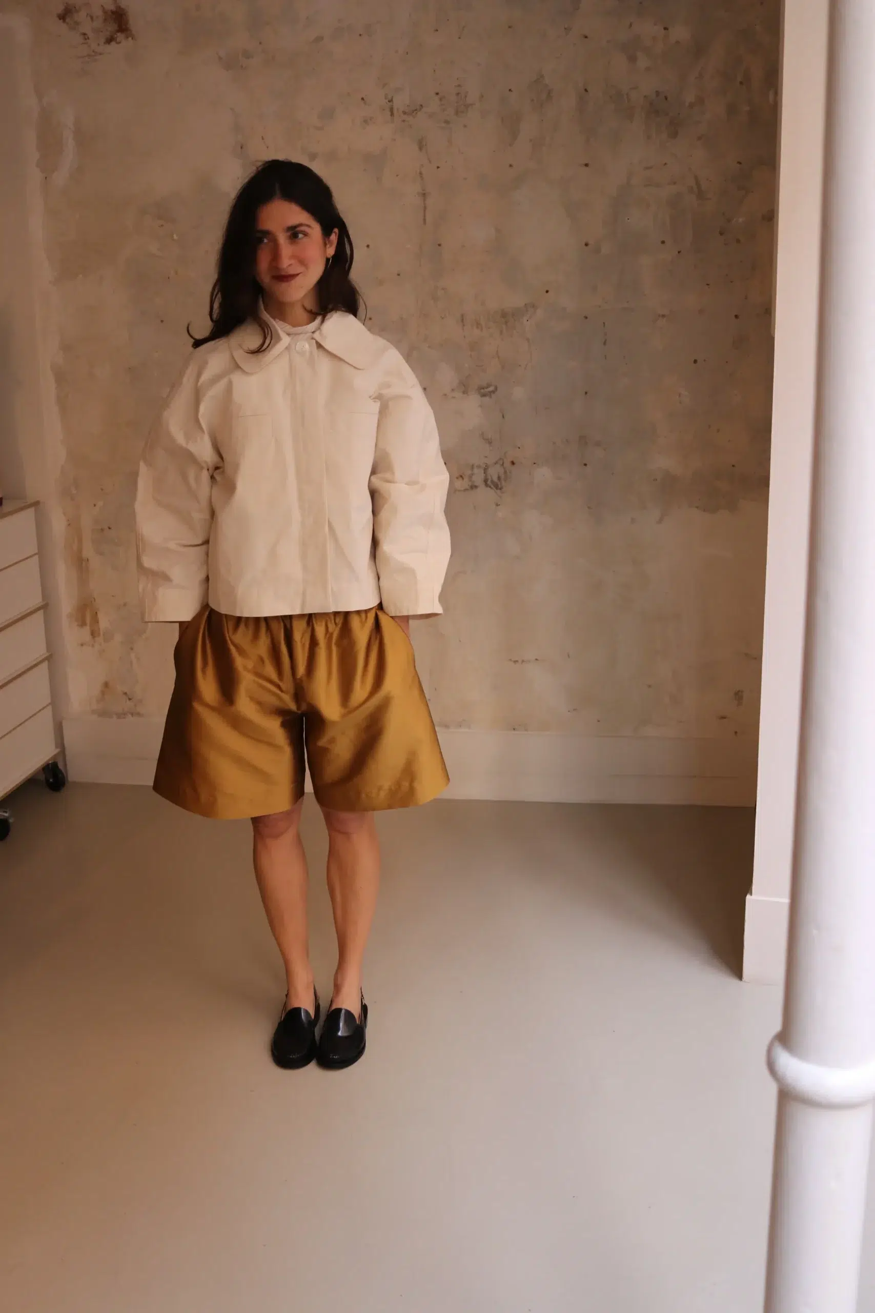 CAWLEY - BRITISH DRY OILSKIN WESLEY JACKET - NATURAL