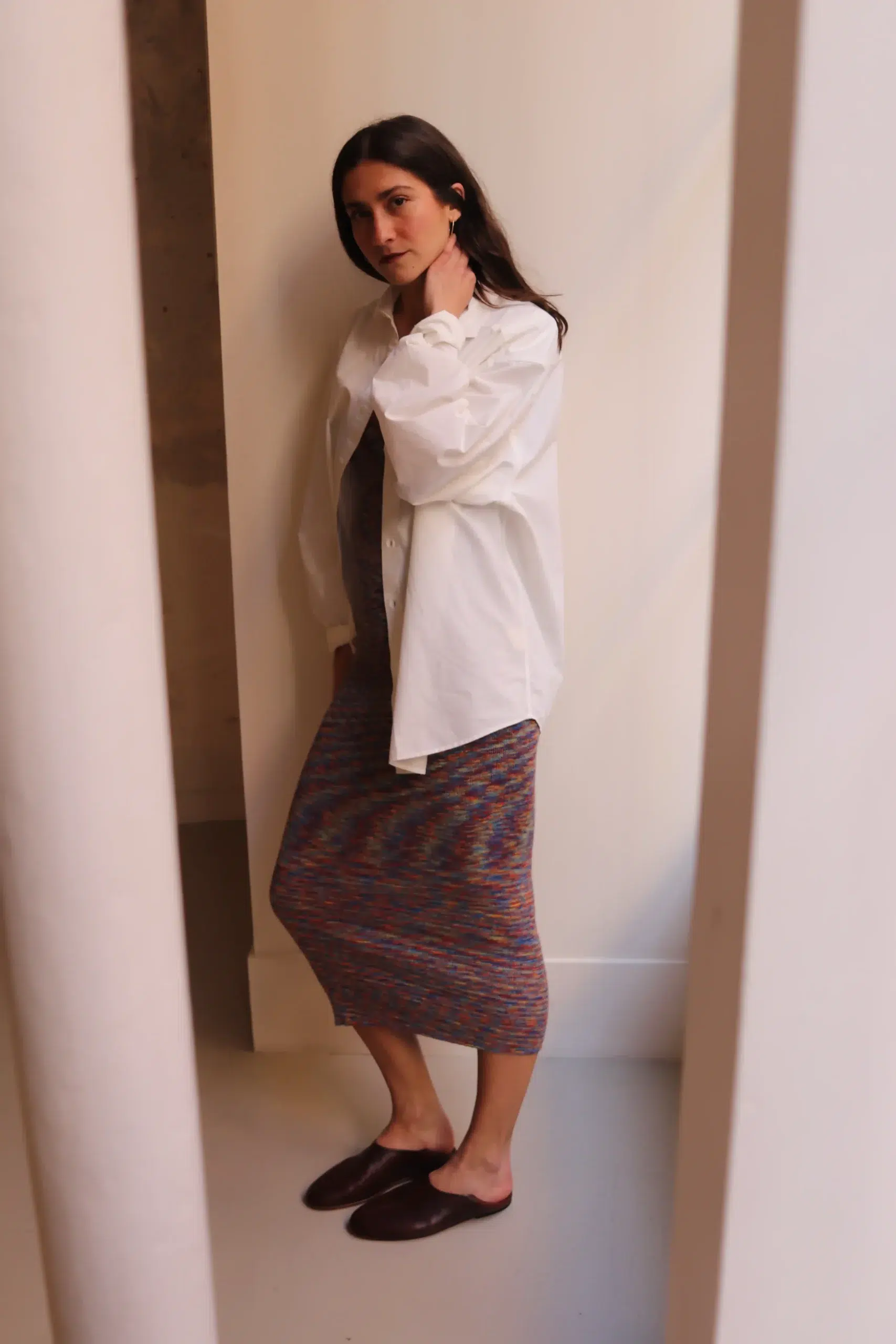 BASERANGE - FLUTE DRESS - MULTICOLORED