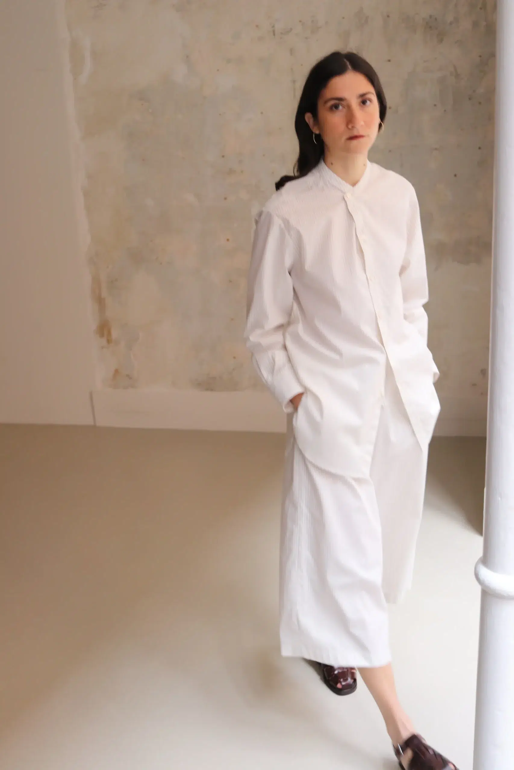 WRIGHT & DOYLE - MELDON SHORTS WD-134-CB - CHALK BRICK PINSTRIPE