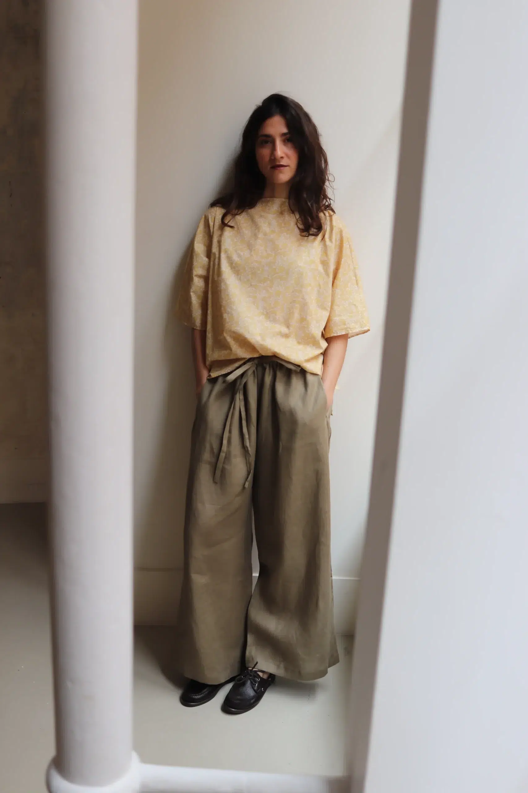 Whiteread - VESPER GATHERED TIE TROUSERS WR052-HE - HEATH