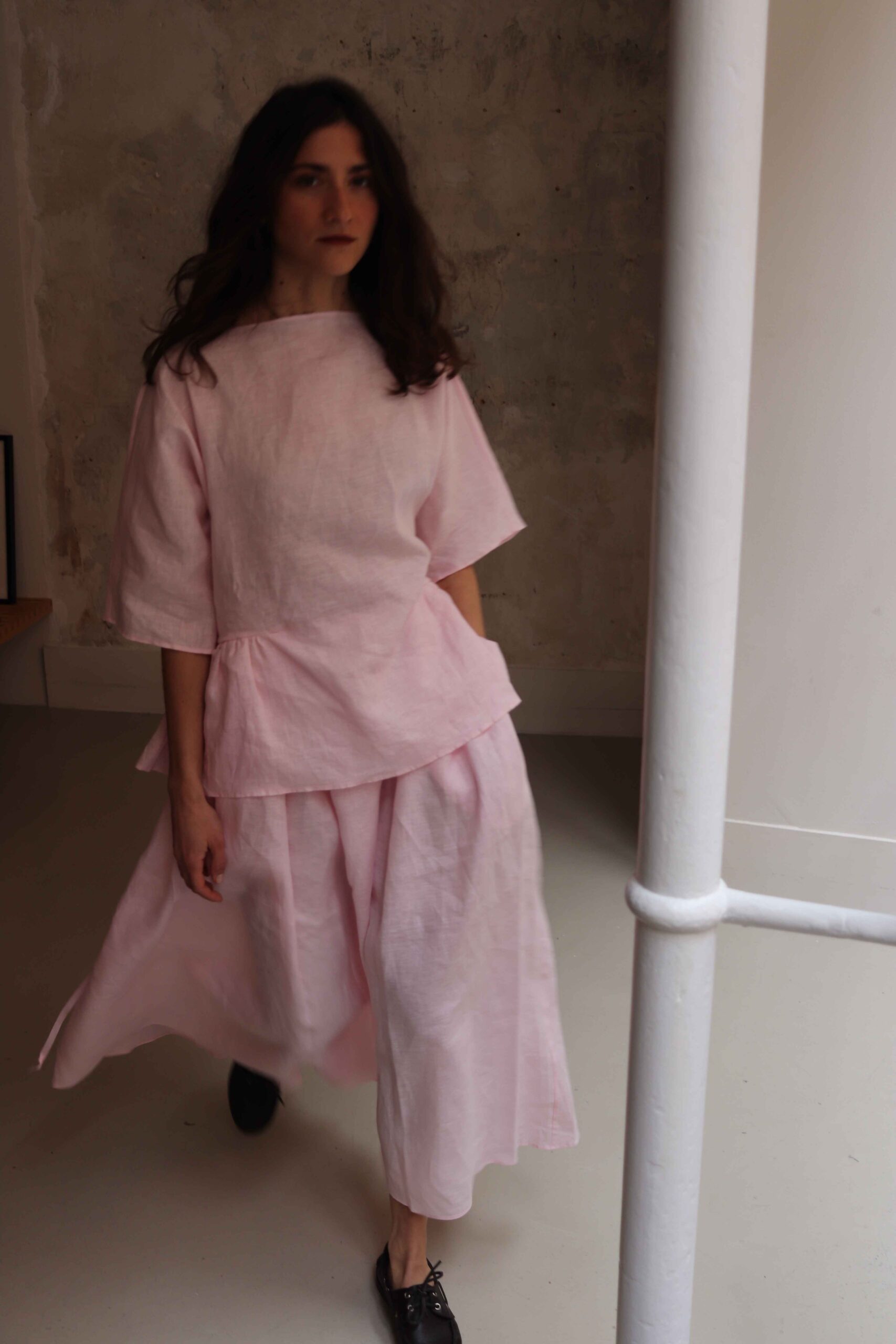 Whiteread - HANSA GATHERED TIE SKIRT WR082-CA - CAMELLIA