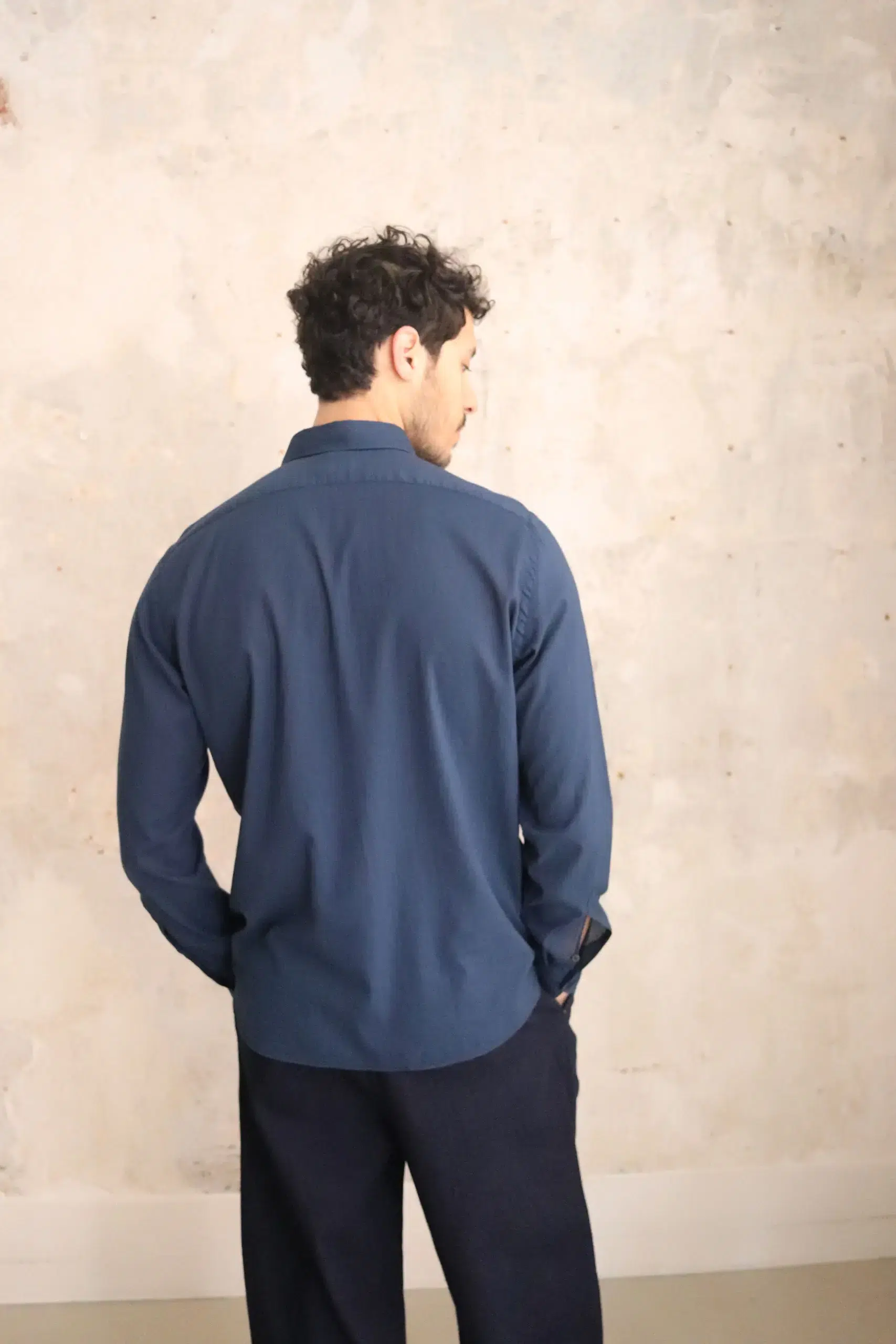 Everyday Shirts - MEN REGENT7 76T2532 - BLU UNITO TINTO CAPO / GAR.DYED BLUE PLAIN