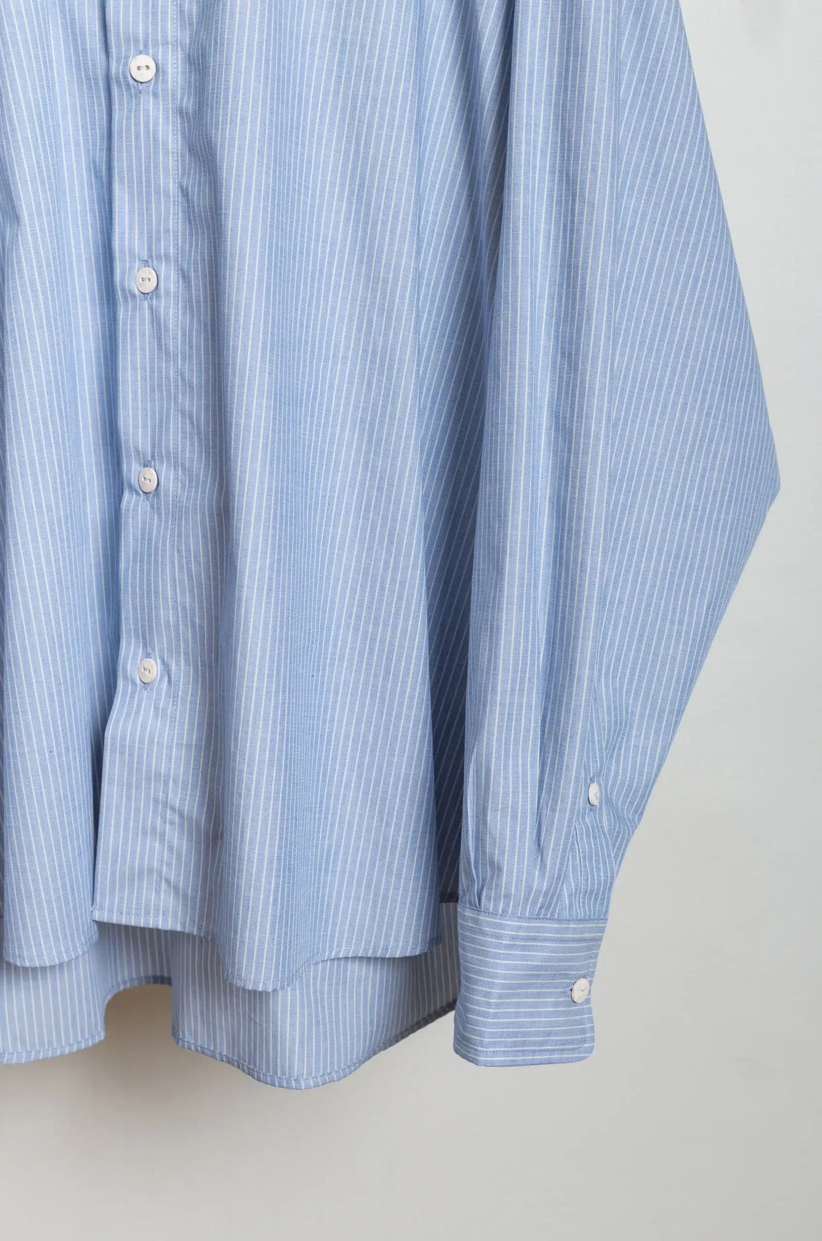 BASERANGE - CLAUDE SHIRT - BLUE STRIPE