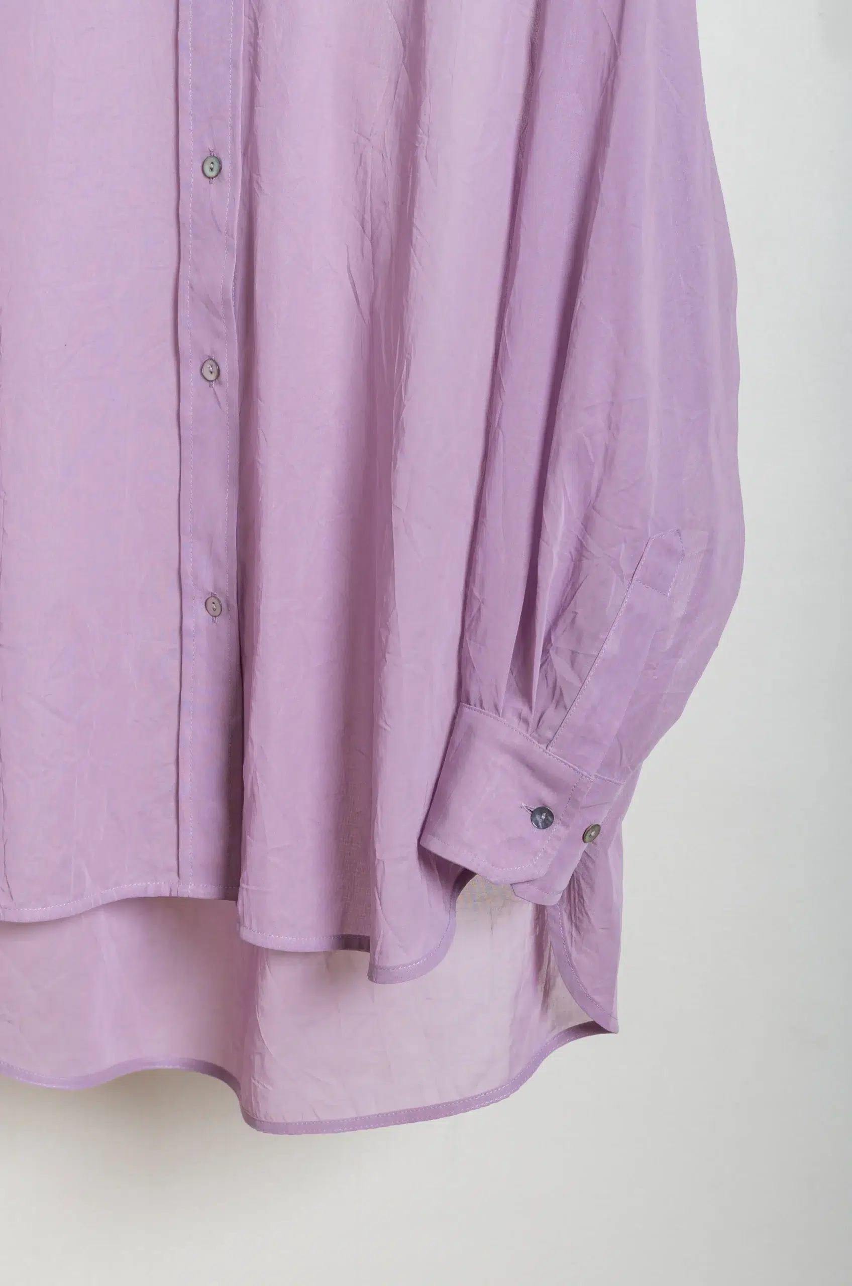 CAWLEY - JAPANESE COTTON DYED VOILE PHOEBE SHIRT - PURPLE