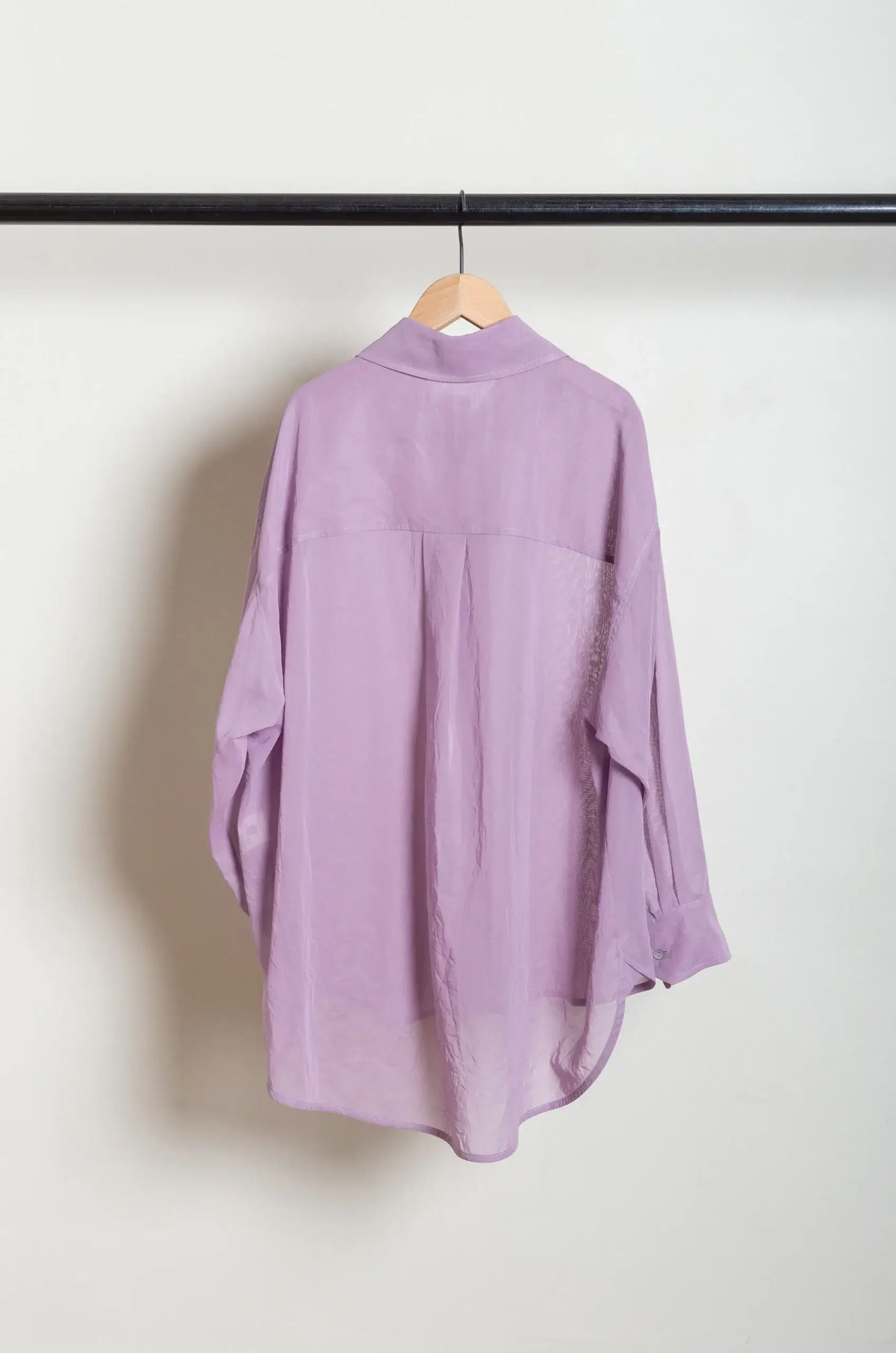 CAWLEY - JAPANESE COTTON DYED VOILE PHOEBE SHIRT - PURPLE