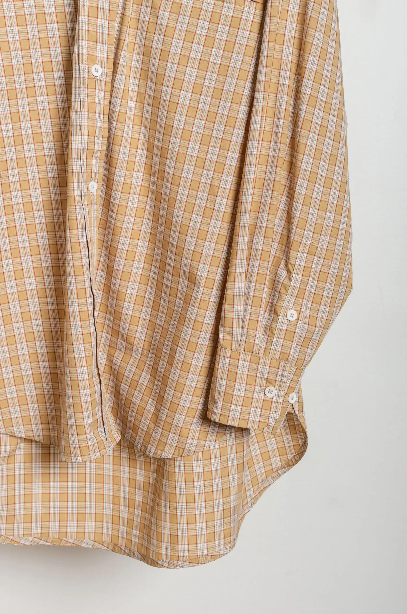 CAWLEY - JAPANESE TYPEWRITER CHECKED COTTON PHOEBE SHIRT - OCHRE/RED/PURPLE CHECK