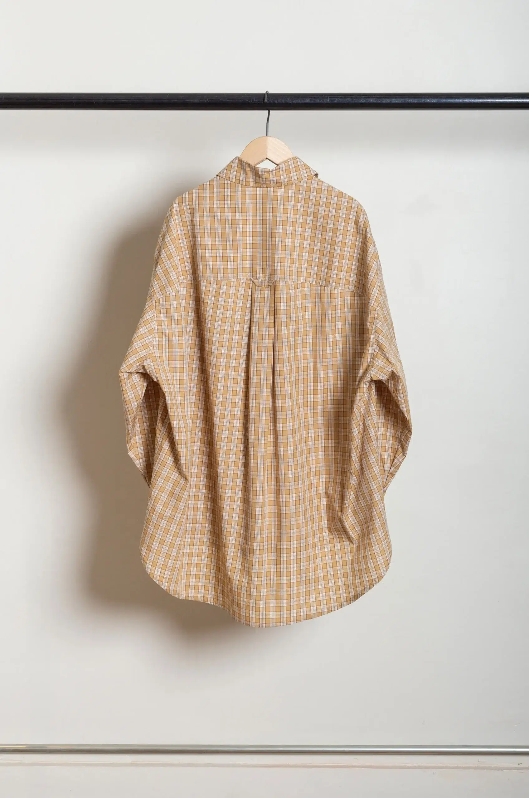 CAWLEY - JAPANESE TYPEWRITER CHECKED COTTON PHOEBE SHIRT - OCHRE/RED/PURPLE CHECK