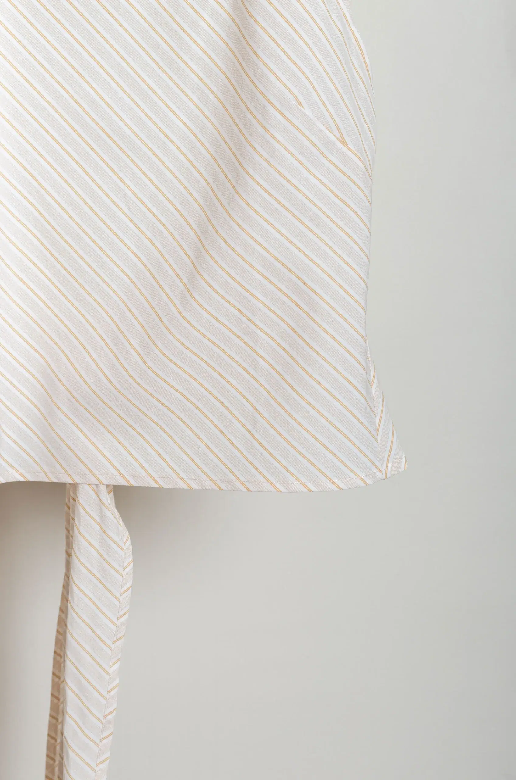 CAWLEY - JAPANESE MUGWASHER STRIPE COTTON EDITH TOP - APRICOT STRIPE