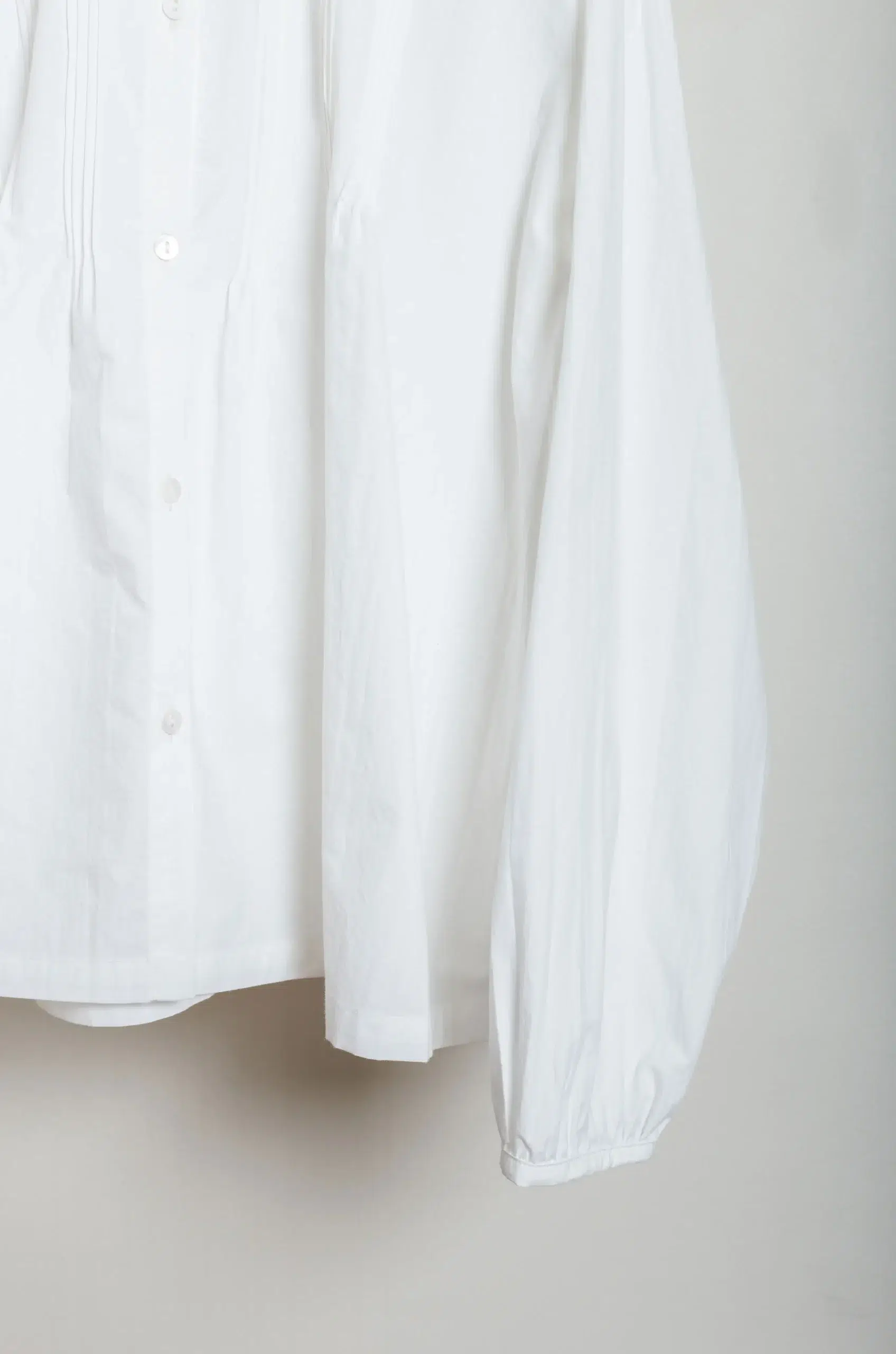 CAWLEY - JAPANESE COTTON POPLIN JESSIE SHIRT WITH TRIM - WHITE